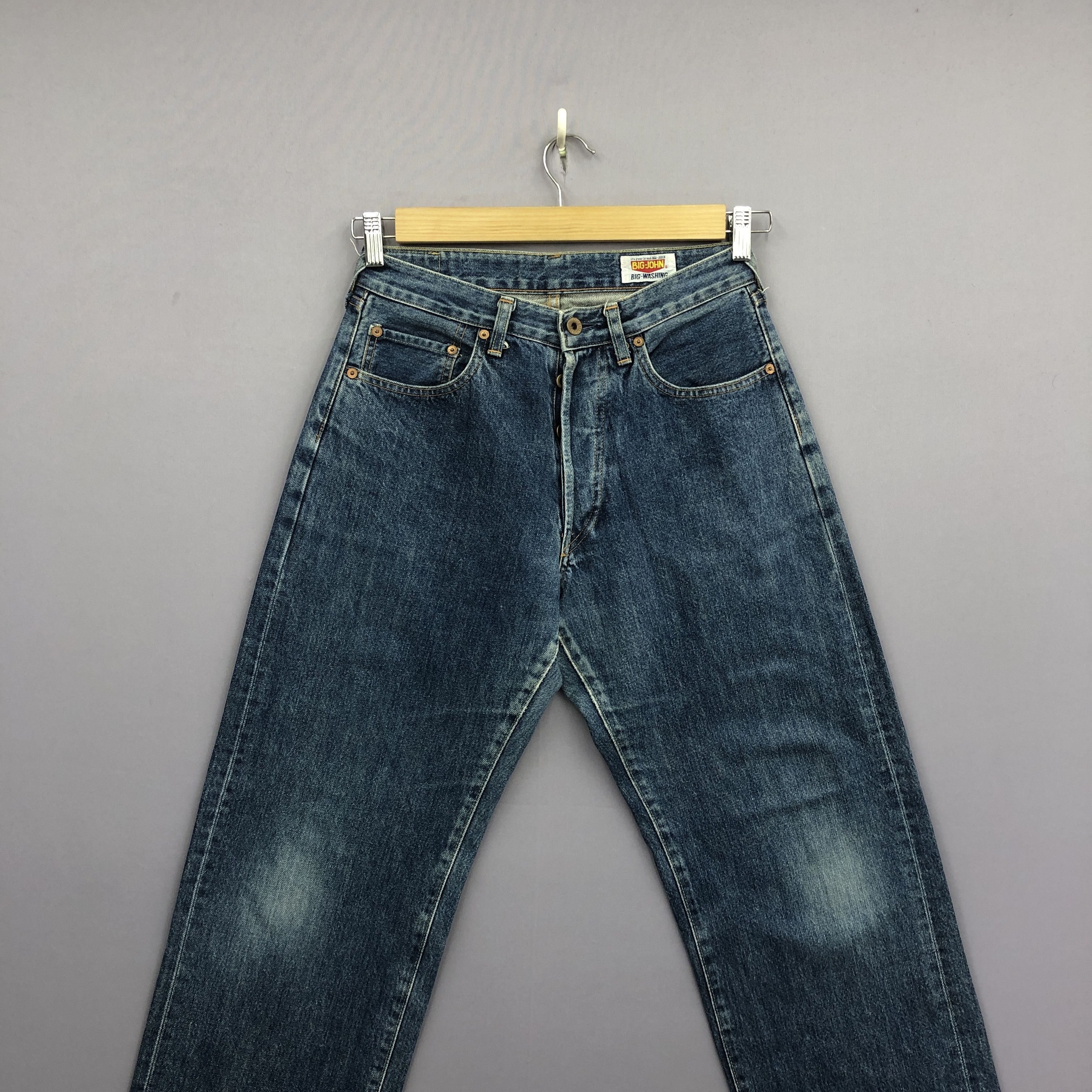 Big John 90s Big John Selvedge Redline Faded Light Wash Jeans Denim Size 28" / US 6 / IT 42 - 3 Thumbnail