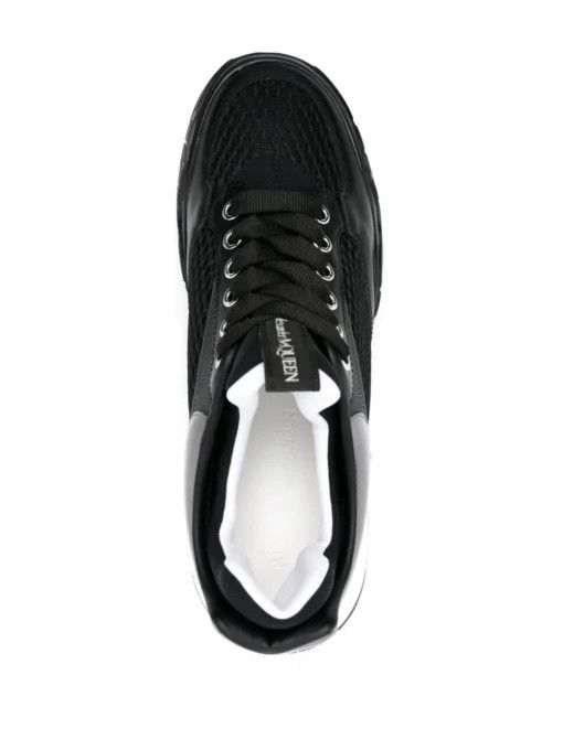 Alexander McQueen o1w1db10725 Sneake Fabris Rubb Sneaker in Black Size US 10.5 / EU 43-44 - 4 Thumbnail