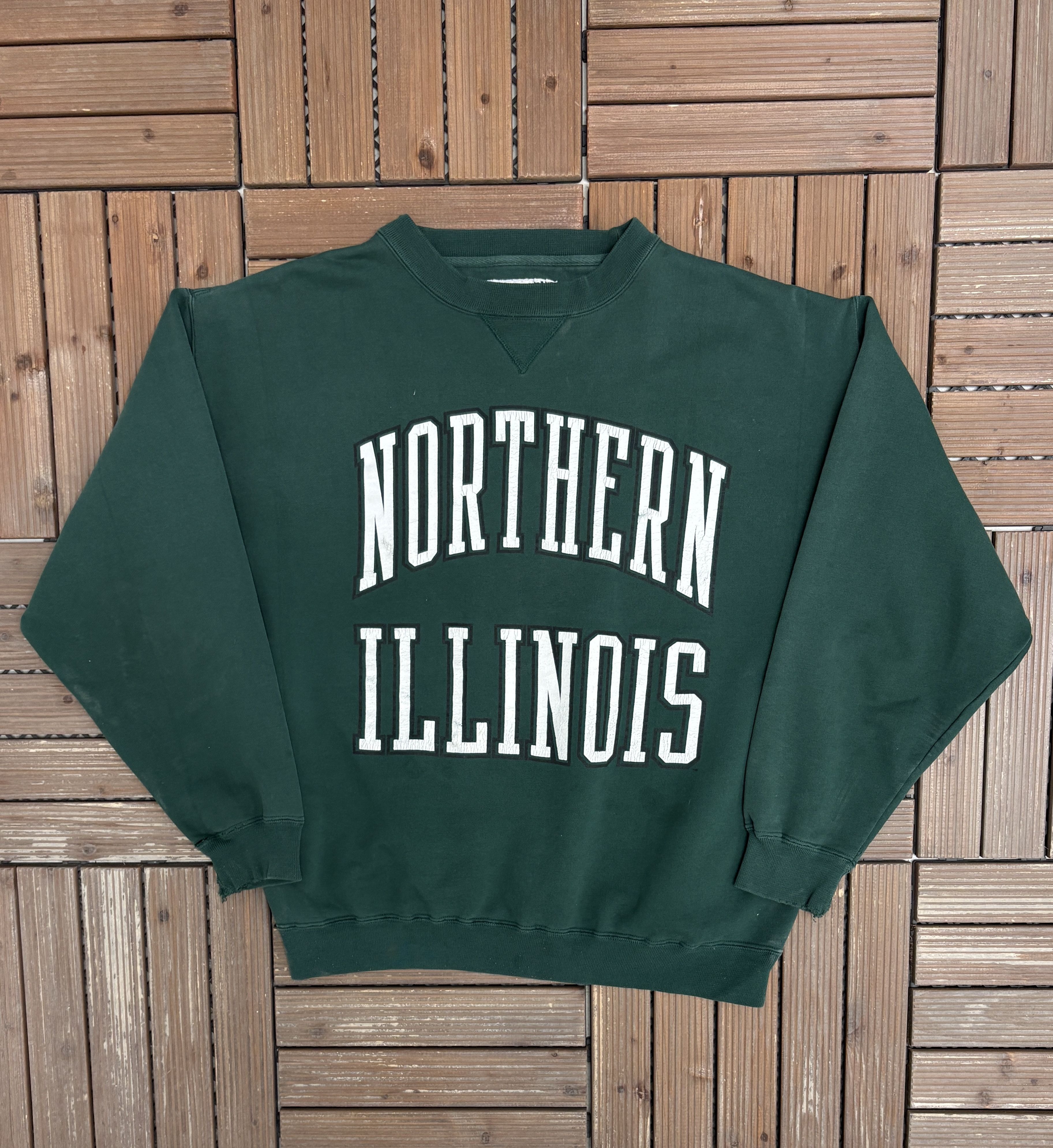 Vintage Northern Illinois Huskies Vintage Green Crewneck Sweater Size US M / EU 48-50 / 2 - 1 Thumbnail