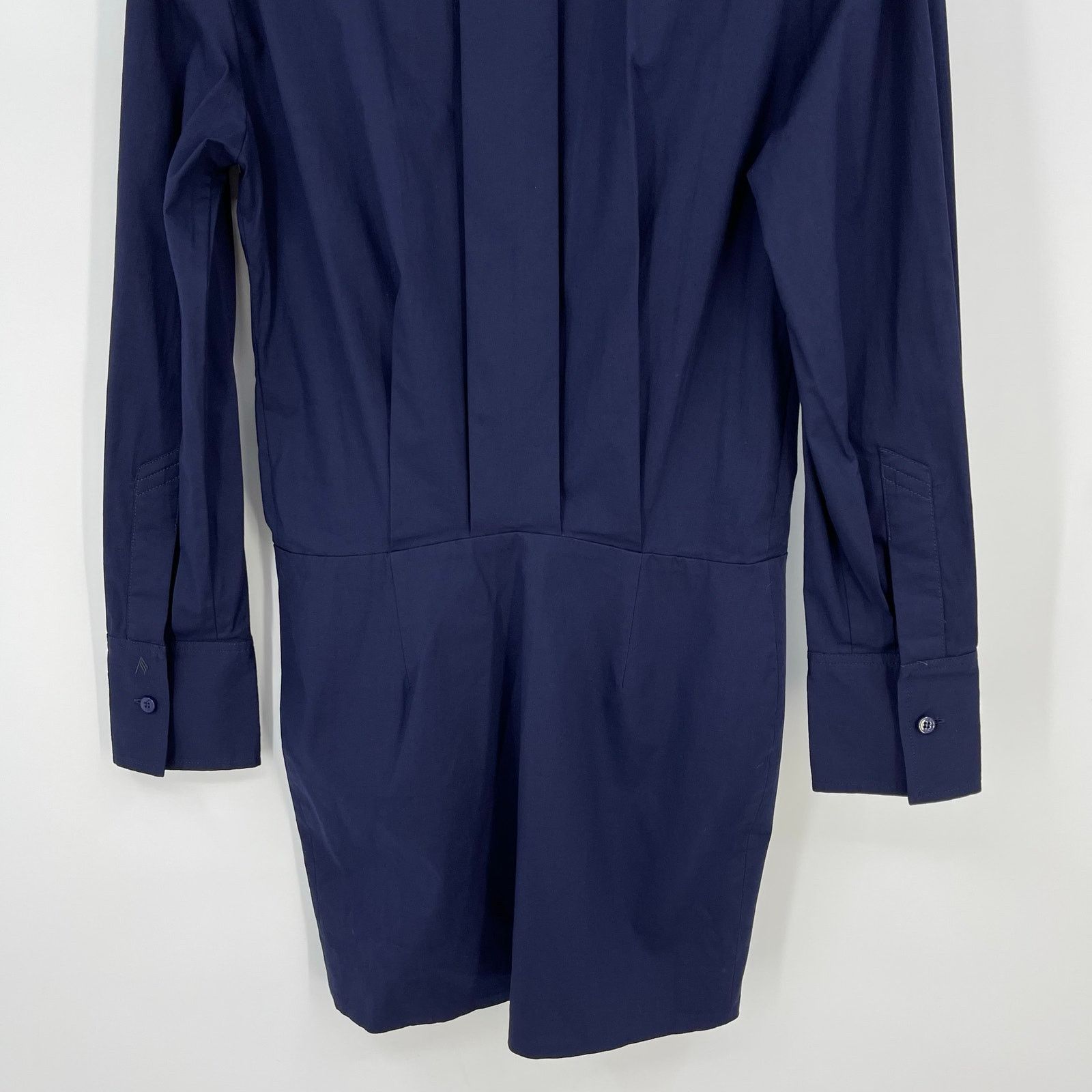 The Attico THE ATTICO | NWT Long Sleeve Shirt Dress in Navy Blue IT 38 Size XS / US 0-2 / IT 36-38 - 12 Thumbnail