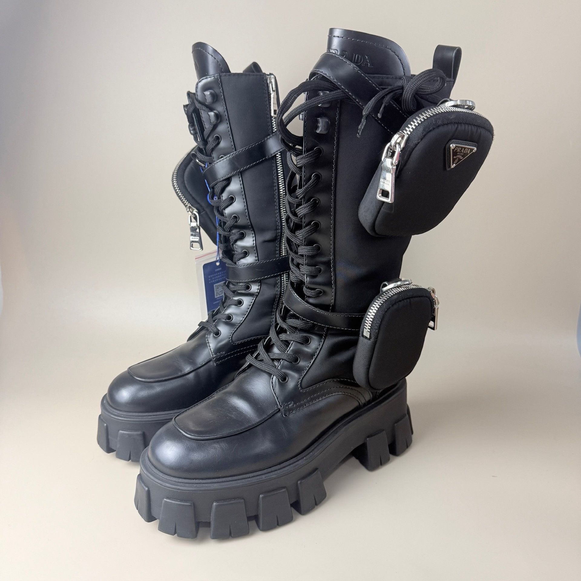 Prada Prada Tactical Mid-Calf Boots Size US 5.5 / IT 35.5 - 1 Thumbnail