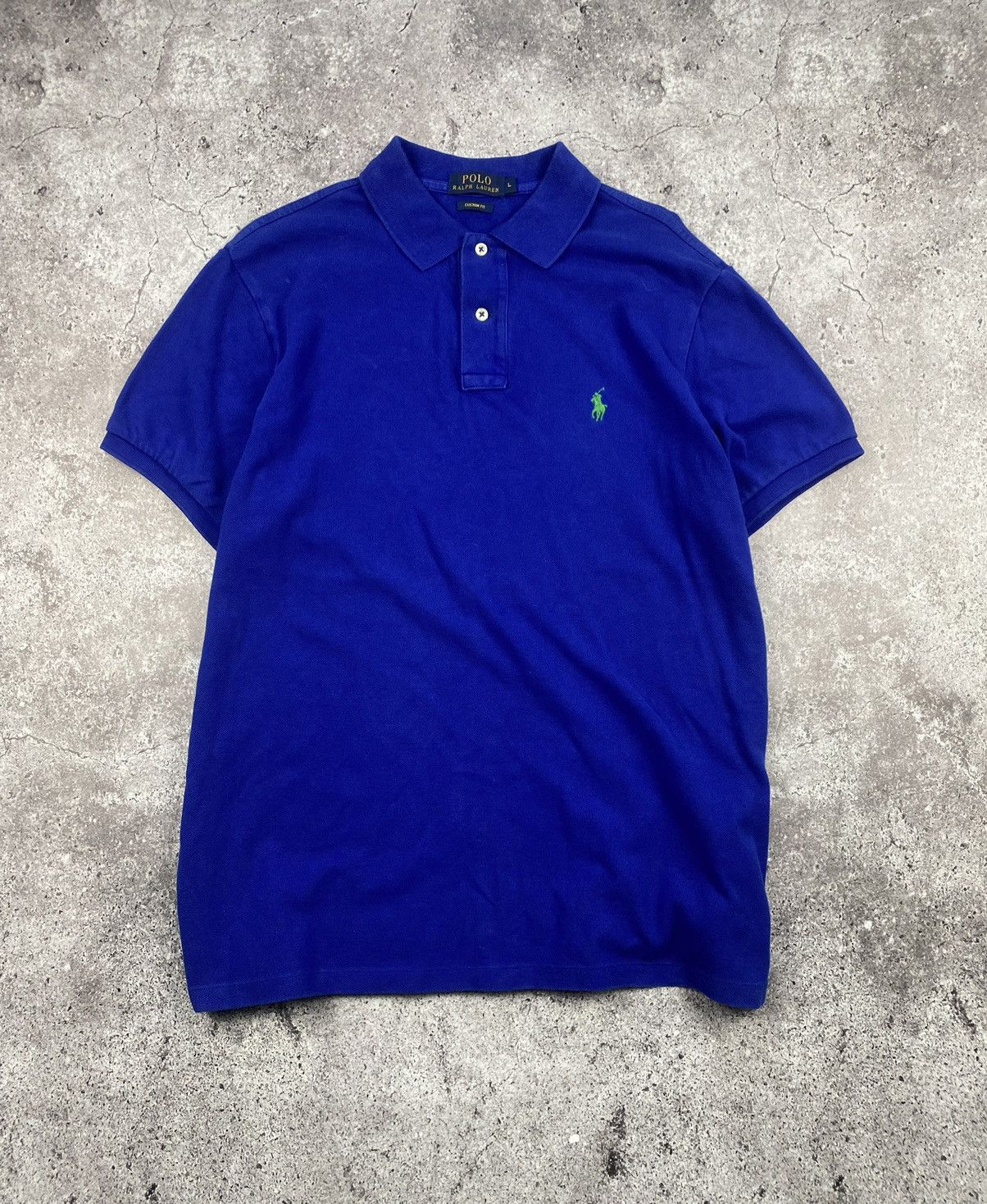 Polo Ralph Lauren × Vintage Vintage Polo Ralph Laure vintage Y2K blue polo shirt Size US L / EU 52-54 / 3 - 1 Thumbnail