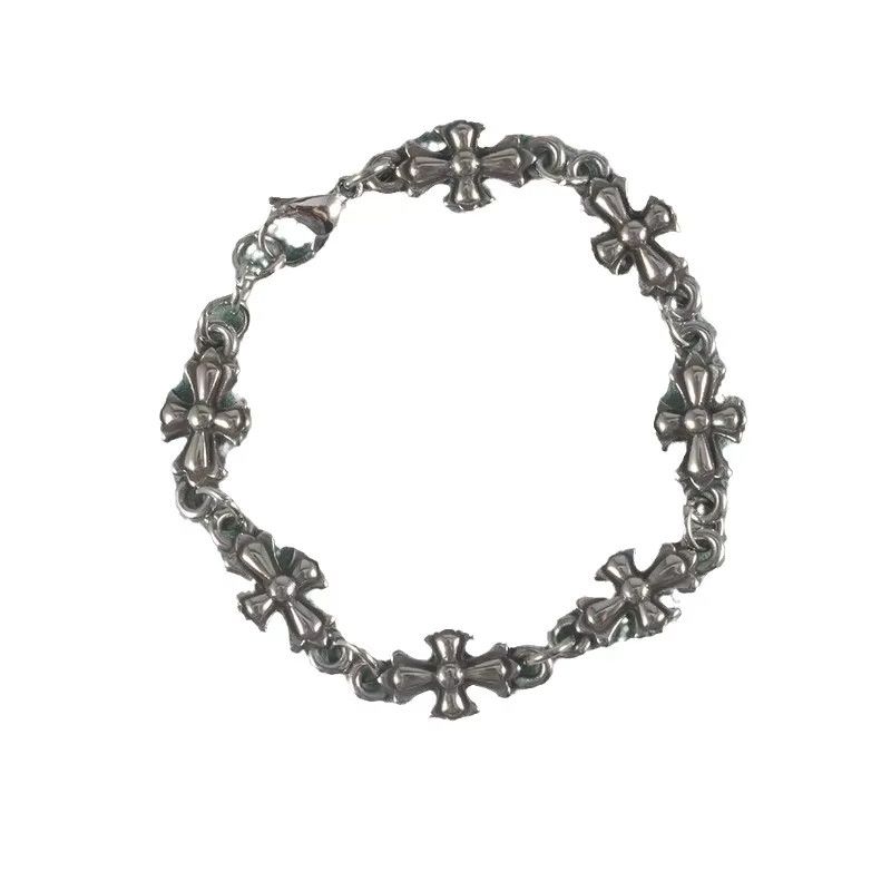 Jewelry × Vintage Stainless Steel High Quality Gothic Vintage Crosses Bracelet Size ONE SIZE - 1 Thumbnail
