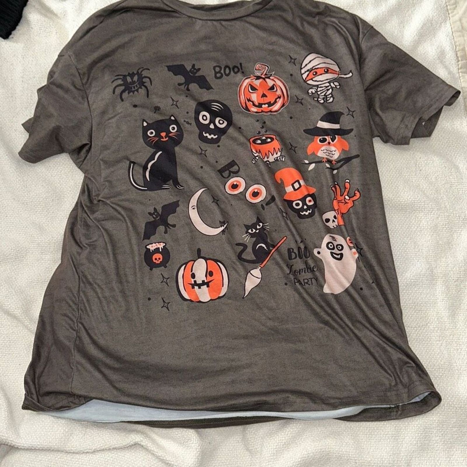 Shein SHEIN Spooky Halloween Macabre Oversized T-Shirt | Sz L Size L / US 10 / IT 46 - 2 Thumbnail