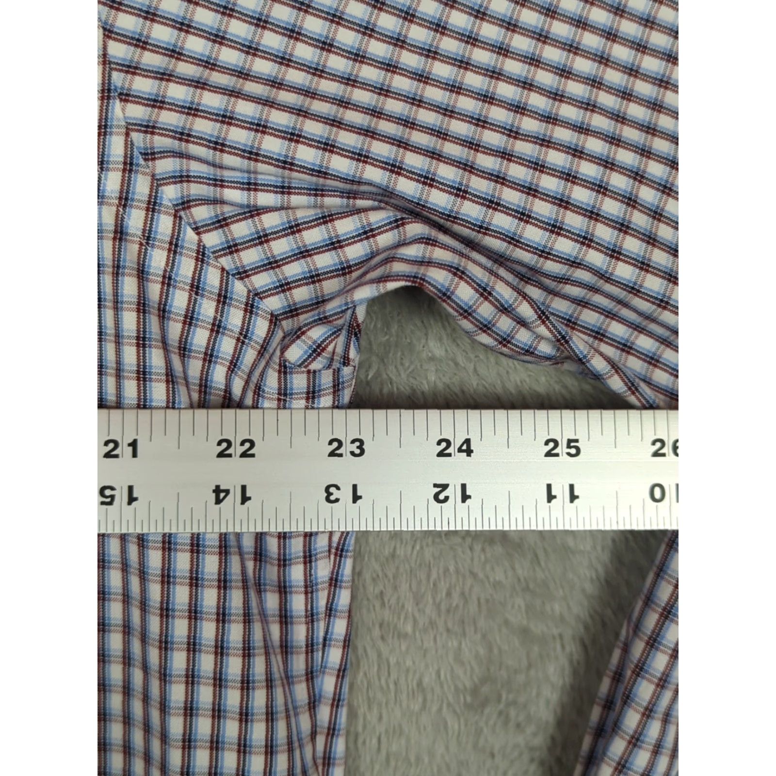 Lands' End Lands' End Dress Shirt Mens L Multicolor Check Non-Iron Oxford 100% Cotton Long Sleeve Button Barrel Cuff Regular Size US L / EU 52-54 / 3 - 6 Thumbnail