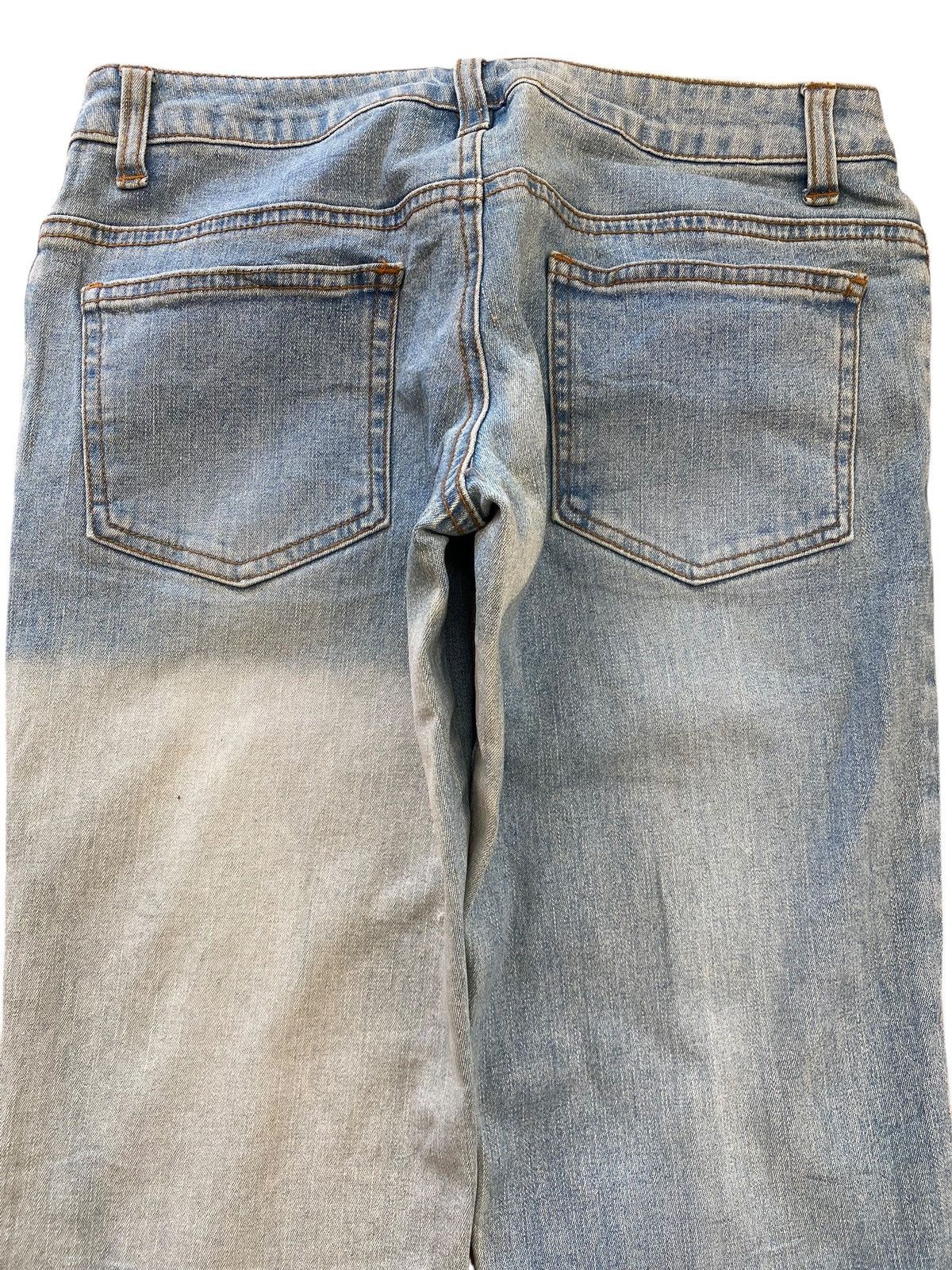 Japanese Brand Roux Di Peree Distressed Shimmer Style Flare Jeans Size 28" / US 6 / IT 42 - 4 Thumbnail