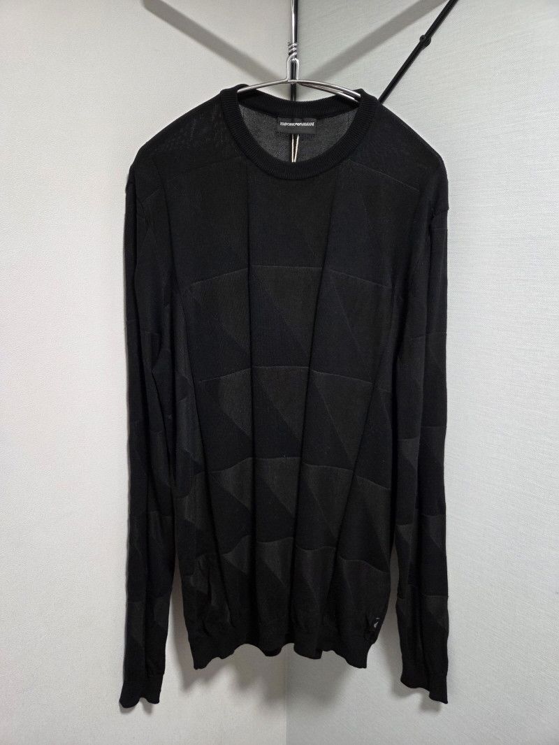 Emporio Armani Emporio Armani Patterned Triangle Light Knit Size US M / EU 48-50 / 2 - 3 Thumbnail