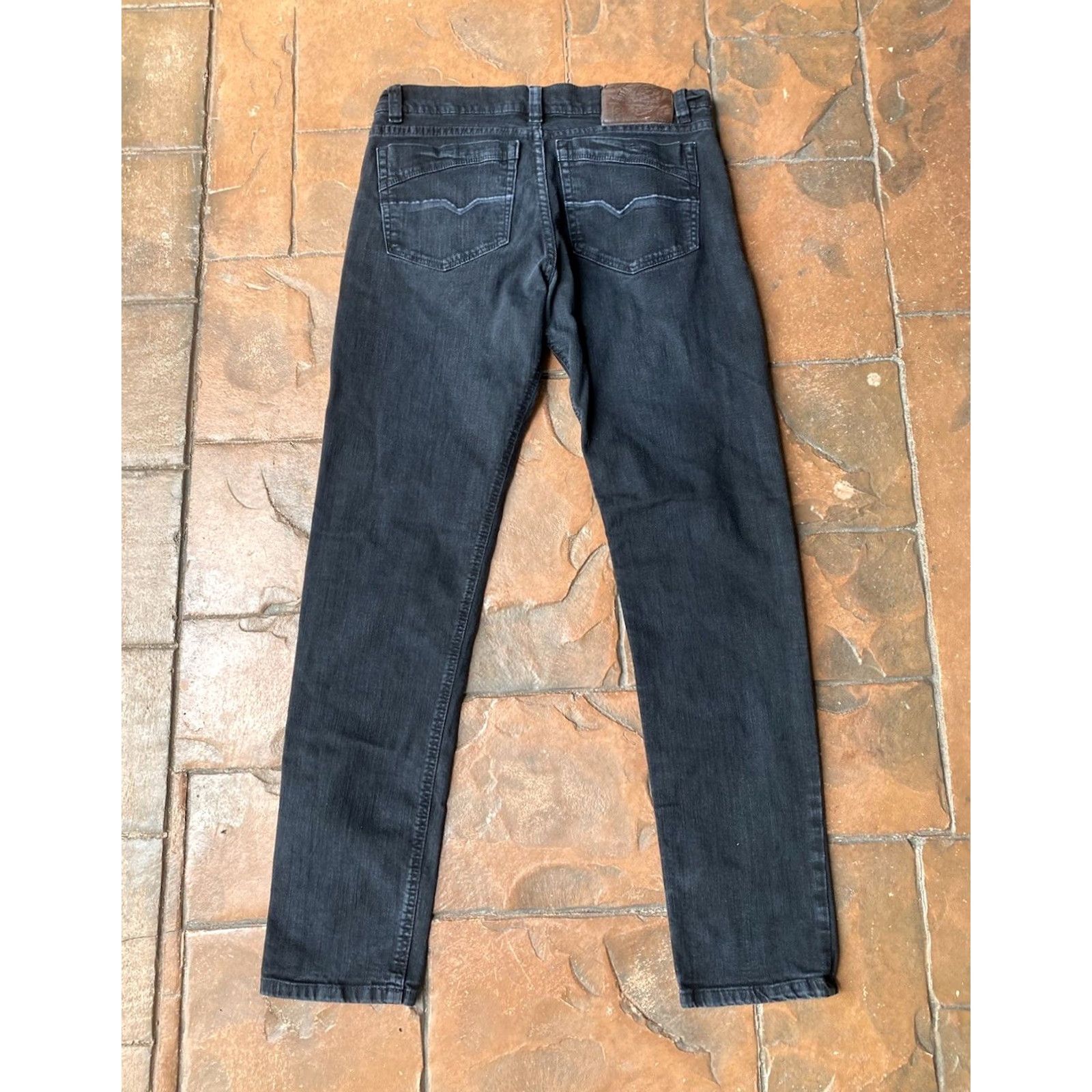 Diesel Diesel Jeans Slim Regular Straight Leg Denim 28 Black Mens Jeans 5-Pocket Logo Button Size US 28 / EU 44 - 4 Thumbnail