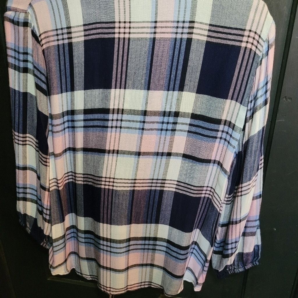 Lord & Taylor Desing Lab by Lord & Taylor, plaid top. L, nwot Size XL / US 12-14 / IT 48-50 - 6 Thumbnail