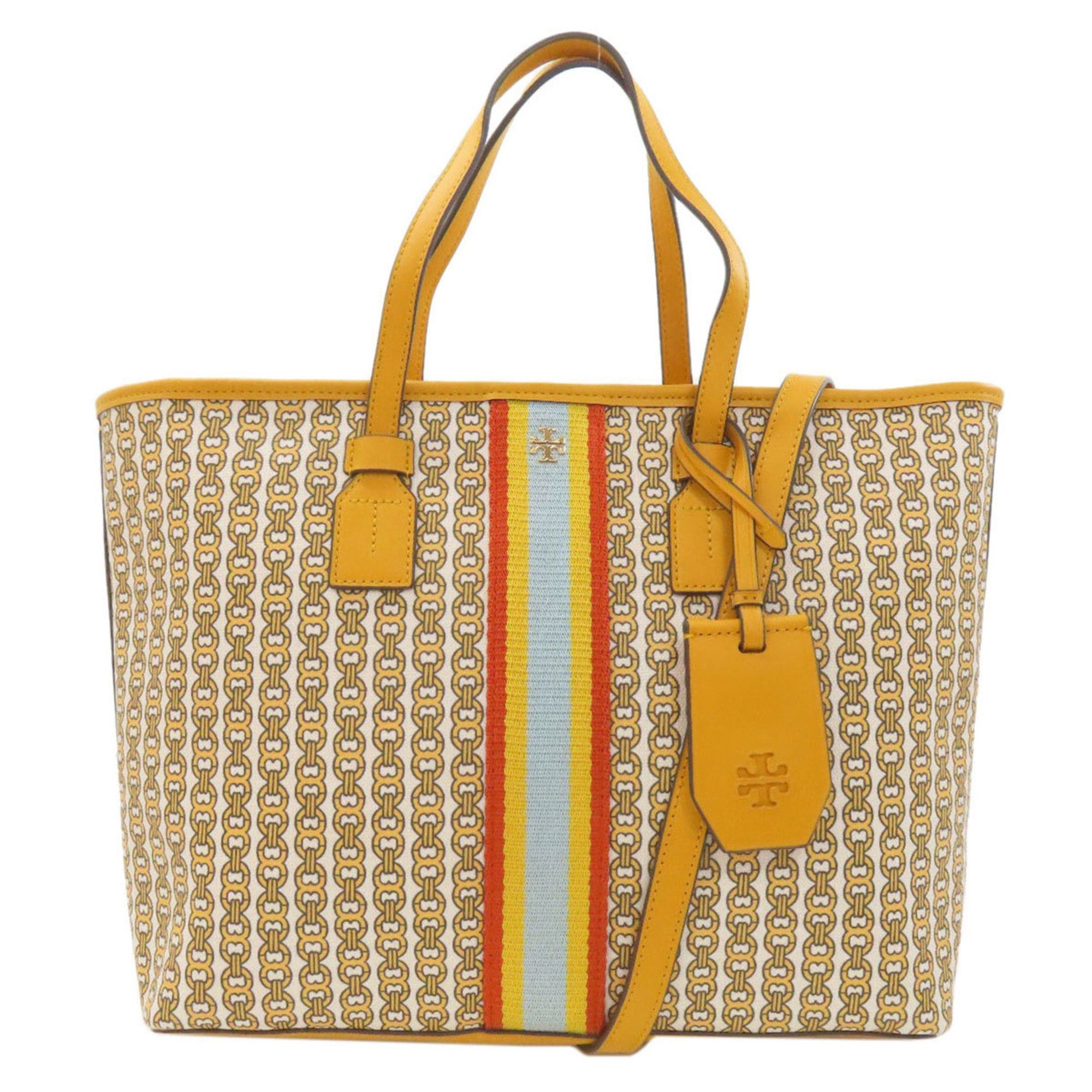 Tory Burch Gemini Link 2-Way Tote Bag In Pvc For Women in Yellow