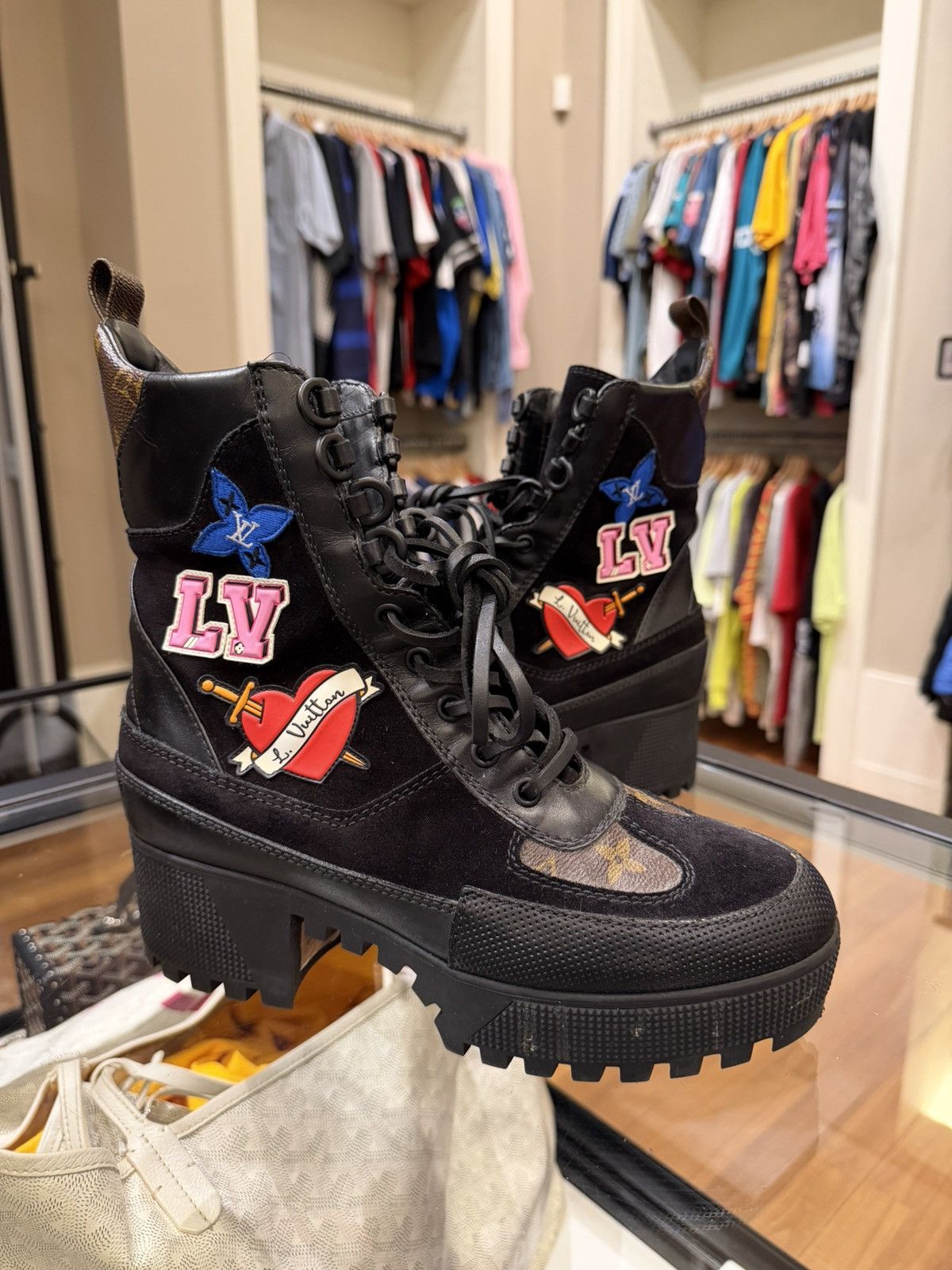 Louis Vuitton Louis Vuitton Laureate Combat Boot - World Tour Collection Size US 8 / IT 38 - 1 Thumbnail