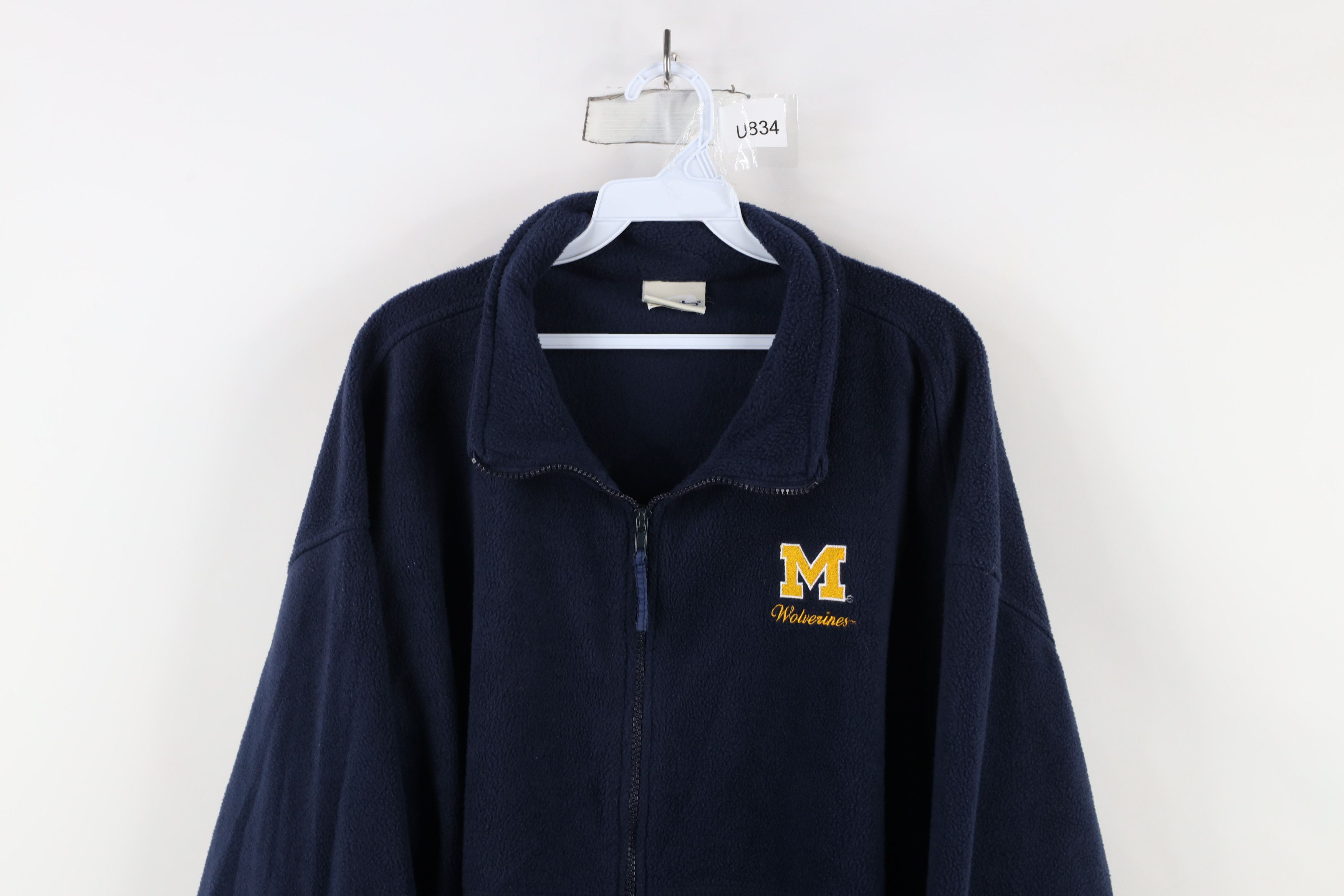 Vintage Vintage 90s University of Michigan Wolverines Fleece Jacket Size US XL / EU 56 / 4 - 2 Thumbnail