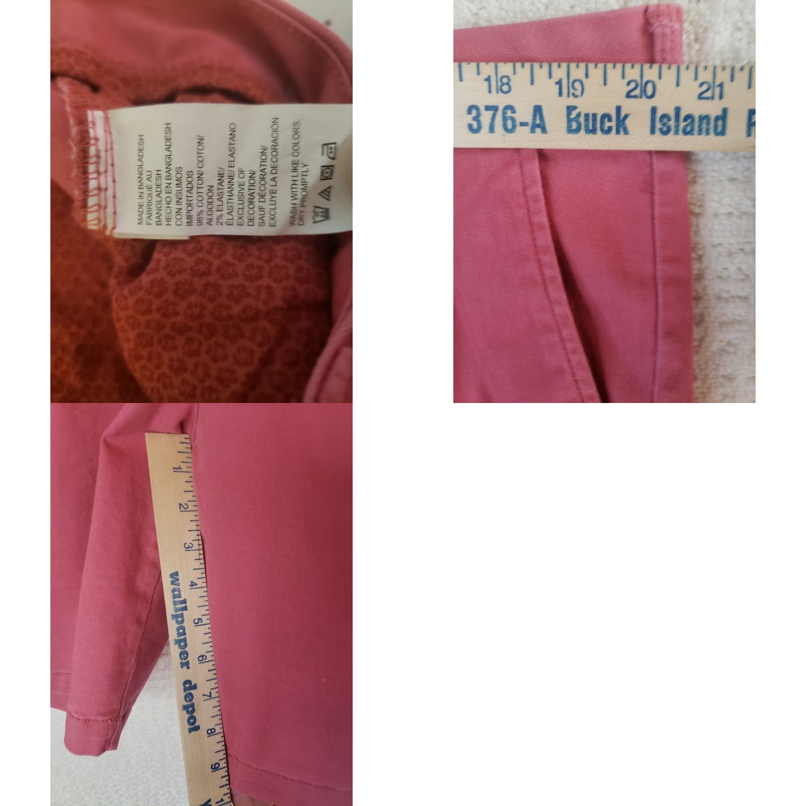 Izod Mens IZOD Saltwater Casual Shorts 40 x9.5 Cotton Stretch Pleated Front Light Red Size US 40 / EU 56 - 9 Thumbnail
