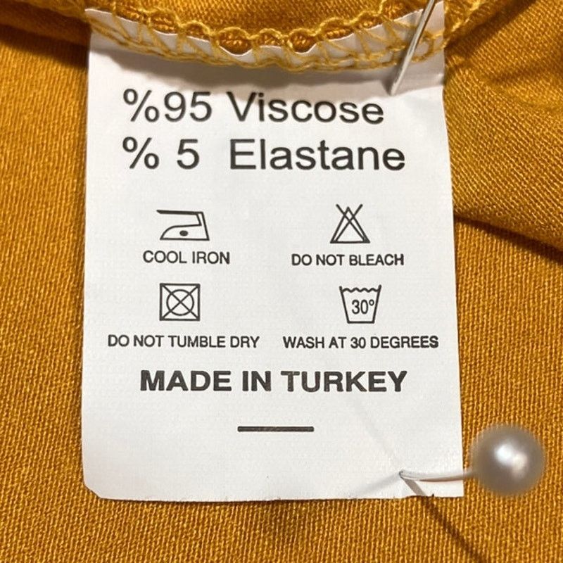 Other Milan Kiss Boho Chic Mustard Yellow Neck Blouse L Size L / US 10 / IT 46 - 5 Thumbnail
