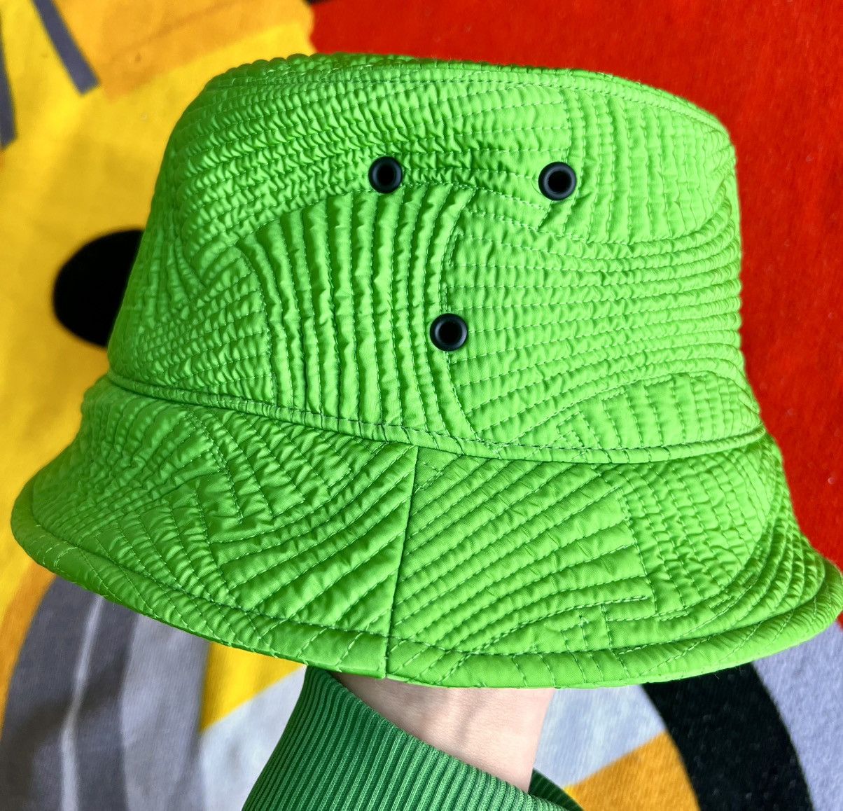 Bottega Veneta Bottega Veneta Bucket Hat Acid Green Intrecciato Nylon new S Size ONE SIZE - 9 Thumbnail