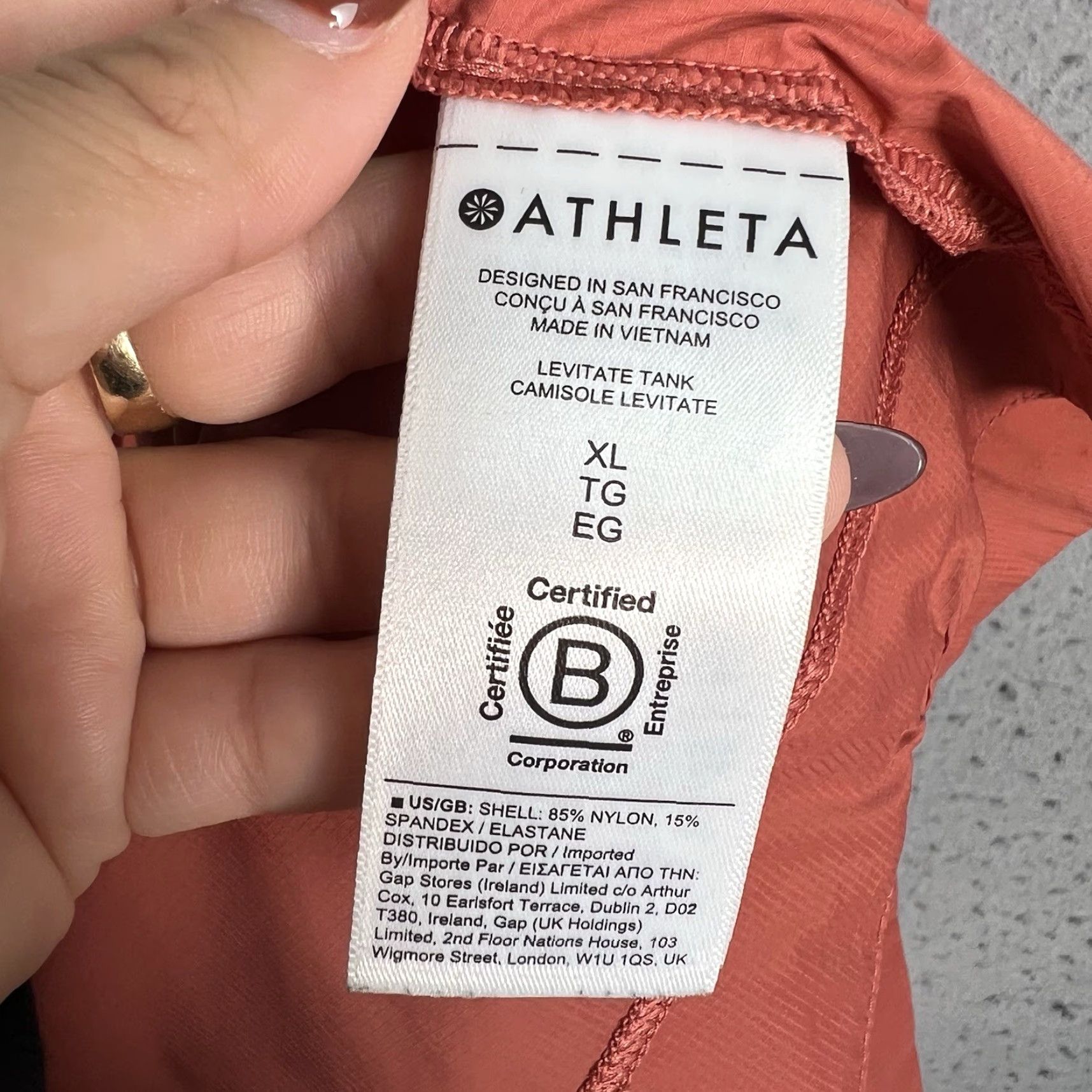 Athleta Athleta Tank XL Orange Levitate Camisole Lightweight Athletic Womens Size ONE SIZE - 4 Thumbnail