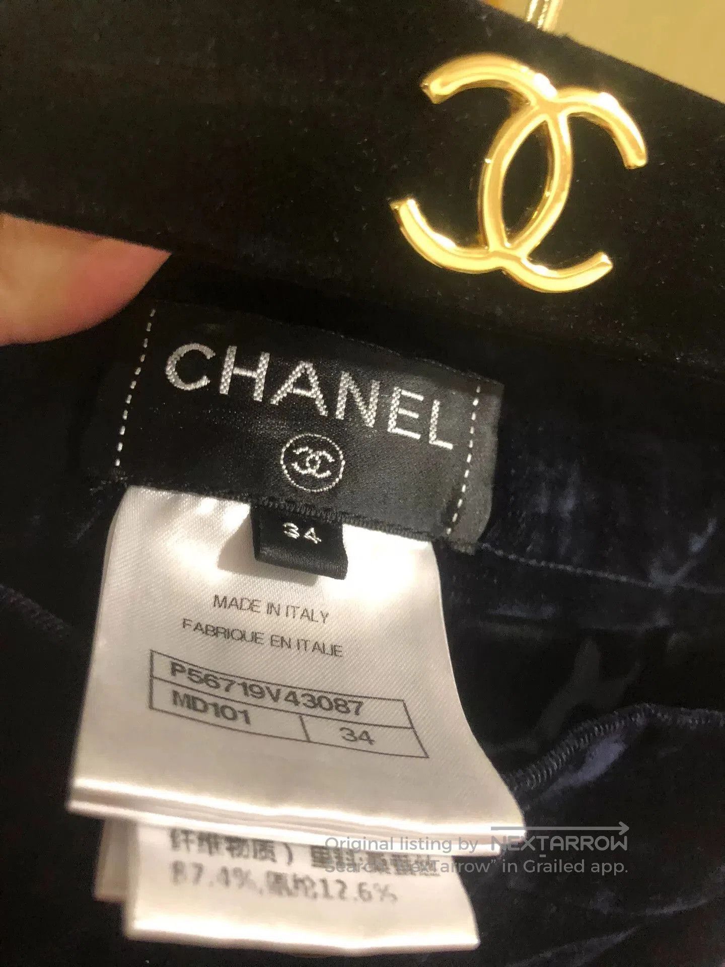 Chanel Vintage Chanel Velvet Straight-Leg Pants. Size 26" / US 2 / IT 38 - 5 Thumbnail