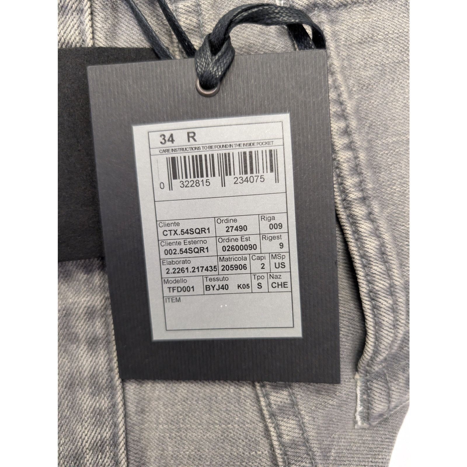 Tom Ford o1rshd1 Q:3 / Slim Denim Jeans in Grey Size US 34 / EU 50 - 21 Thumbnail