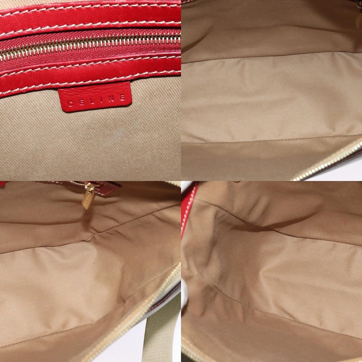 Celine CELINE Macadam Canvas Shoulder Bag Beige Gold Size ONE SIZE - 11 Thumbnail