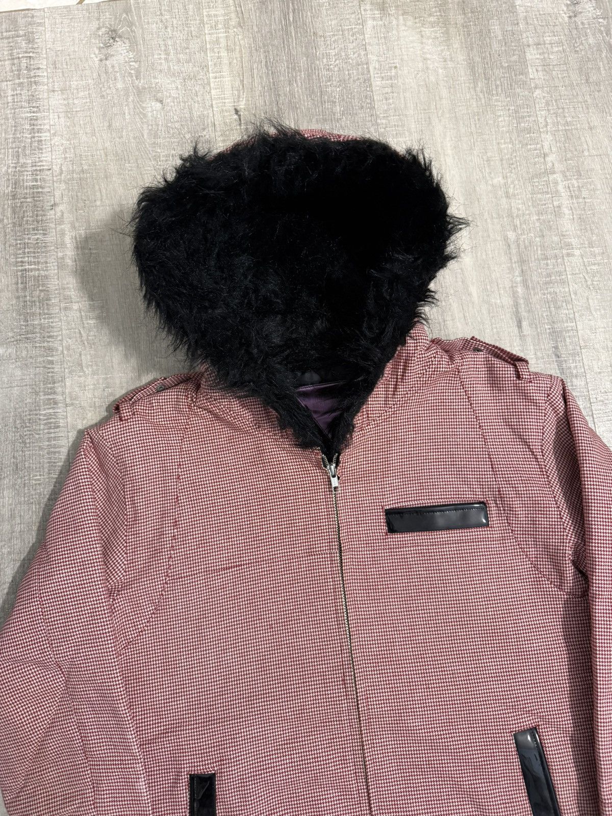 Le Grande Bleu (L.G.B.) Rocstar faux fur canvas ziphooded jacket Size US M / EU 48-50 / 2 - 2 Thumbnail