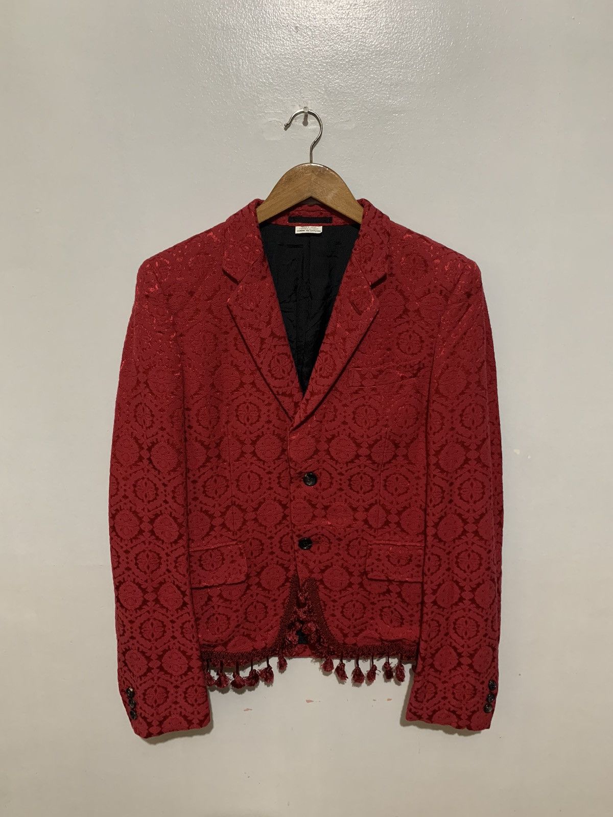 Comme des Garcons Homme Plus Comme des Garcons Homme Plus FW13 Brocade Tassel Blazer Size 38R - 2 Thumbnail