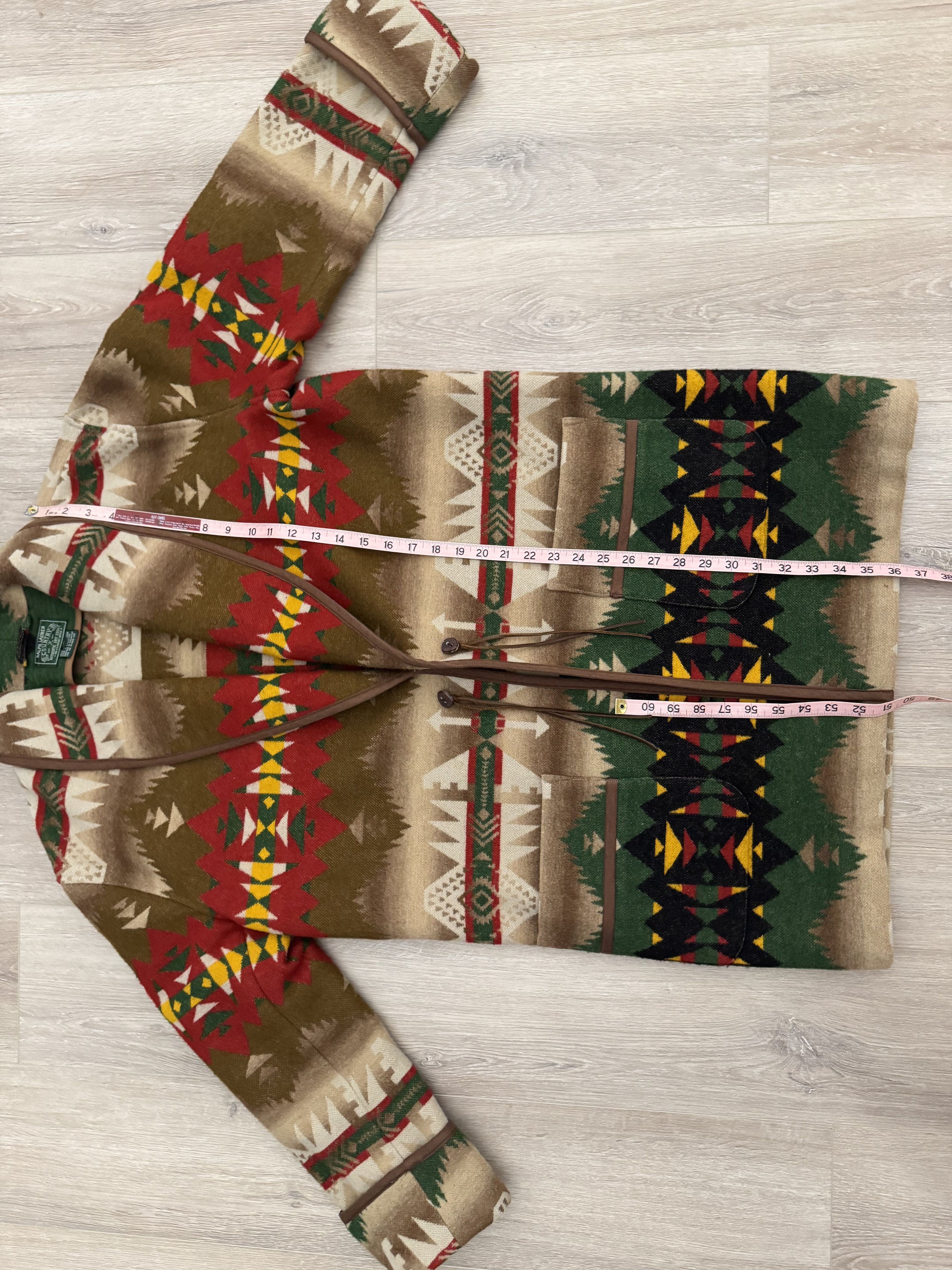 Polo Ralph Lauren Polo Country Aztec Robe Wool Blanket Coat Vintage Western Size US M / EU 48-50 / 2 - 10 Thumbnail