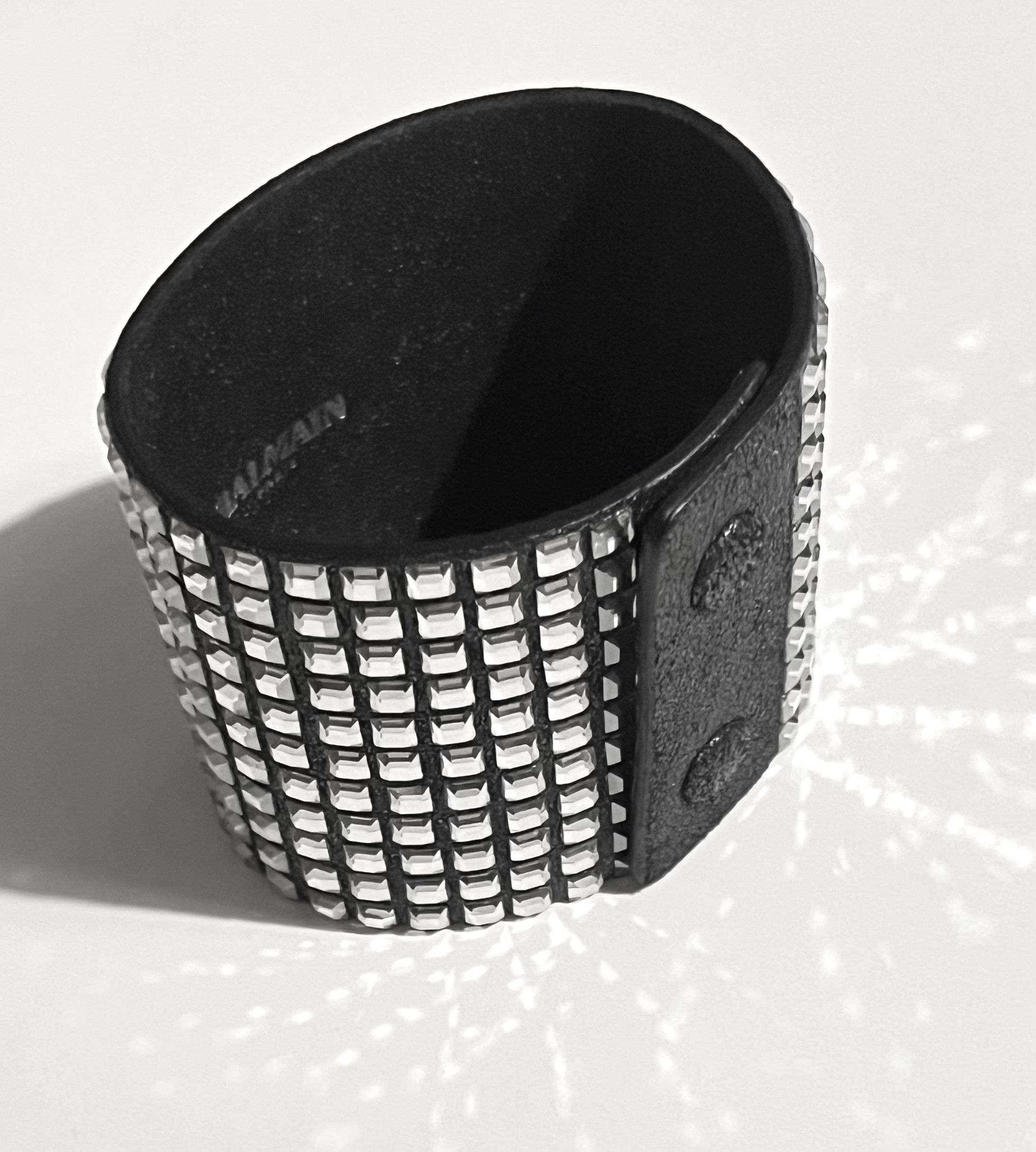 Balmain Balmain Crystal & Leather Cuff Bracelet Size ONE SIZE - 2 Thumbnail