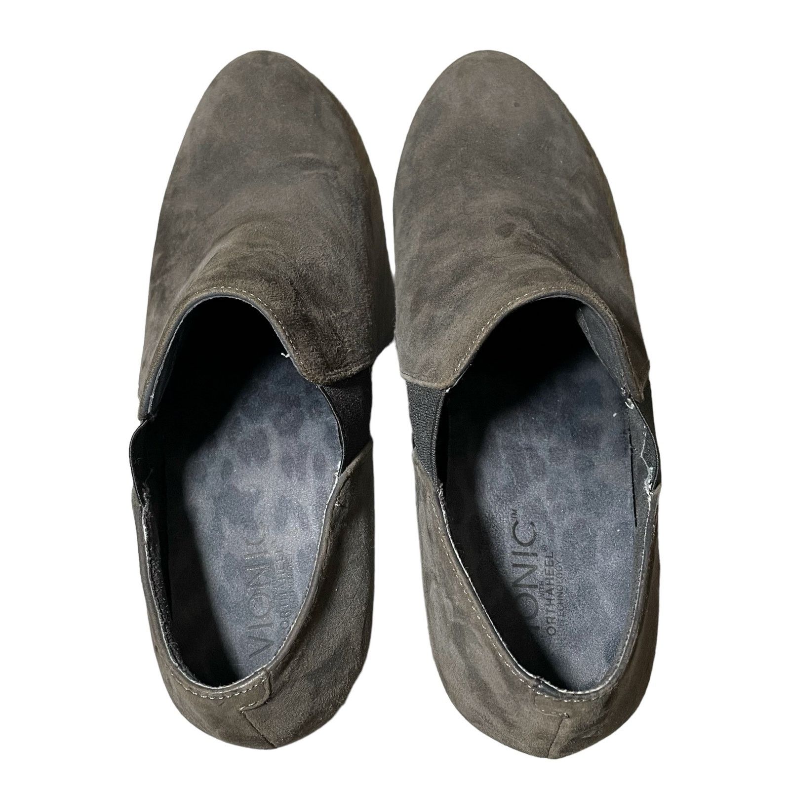 Vionic Vionic Elevated Stanton Slate Grey Suede Wedge Booties US 10 Size US 10 / IT 40 - 7 Thumbnail