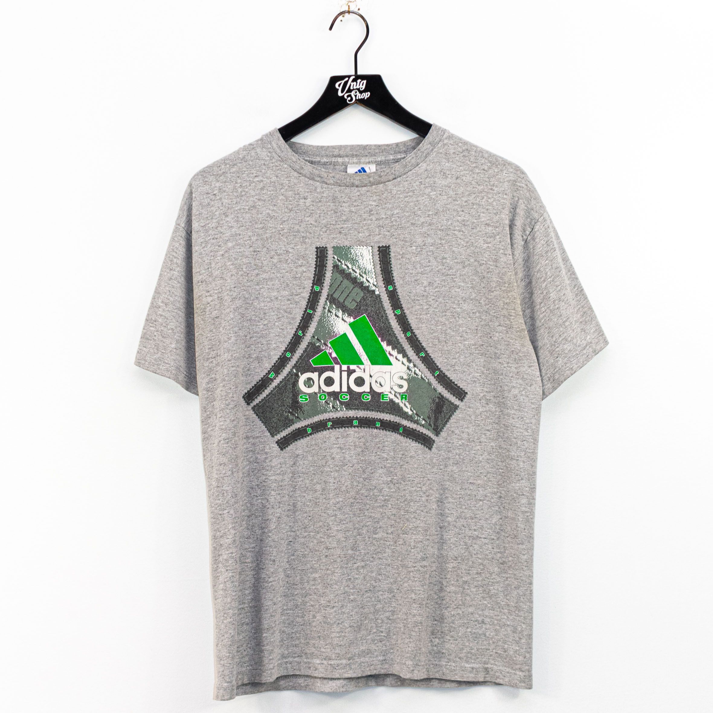 Adidas × Vintage Vintage 90s Adidas Soccer World Sport Brand T-Shirt Futbol Size US S / EU 44-46 / 1 - 1 Thumbnail