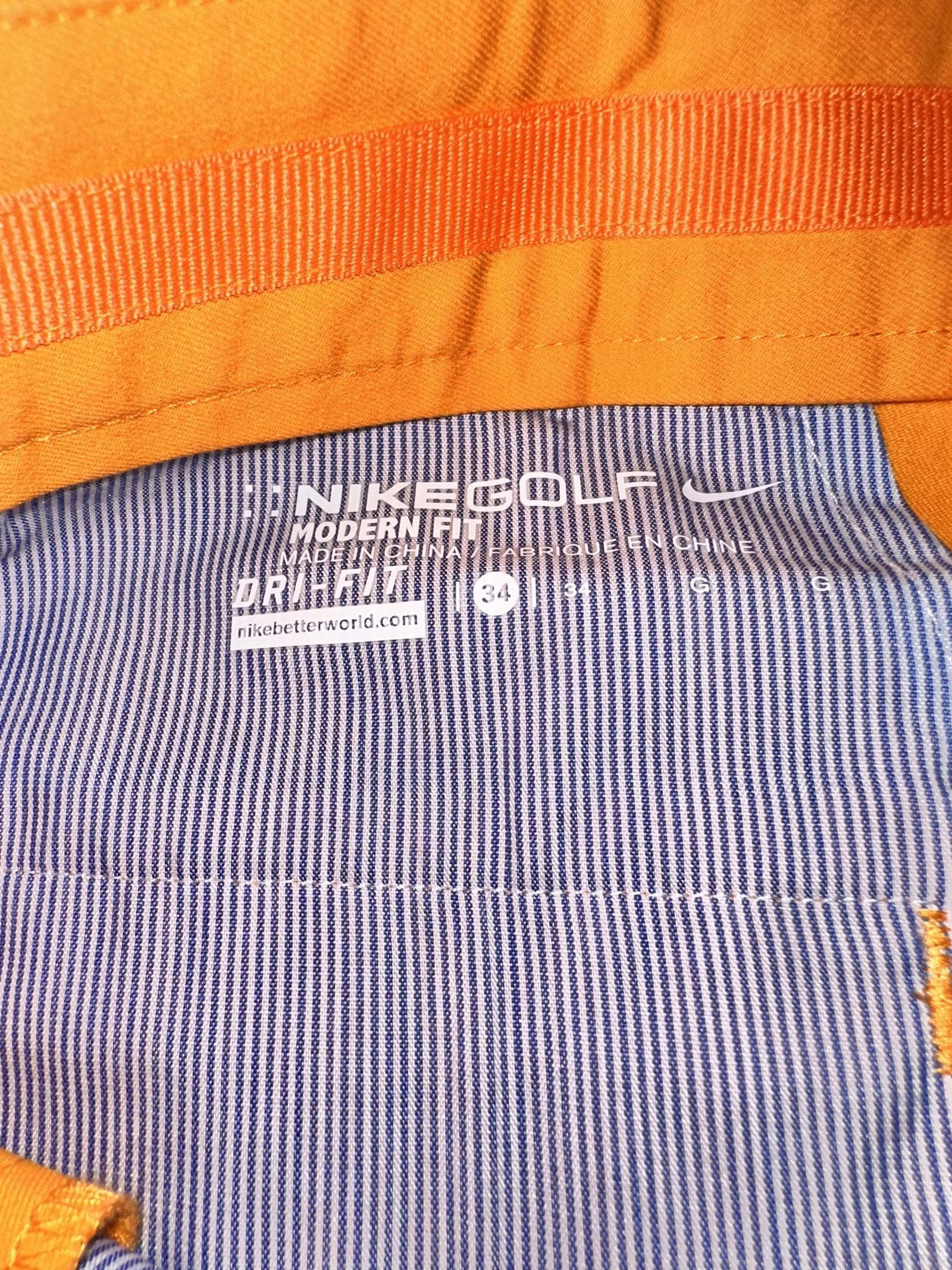 Nike Nike Golf Mens Dri-Fit Modern Fit Orange Shorts Sample Size US 34 / EU 50 - 4 Thumbnail