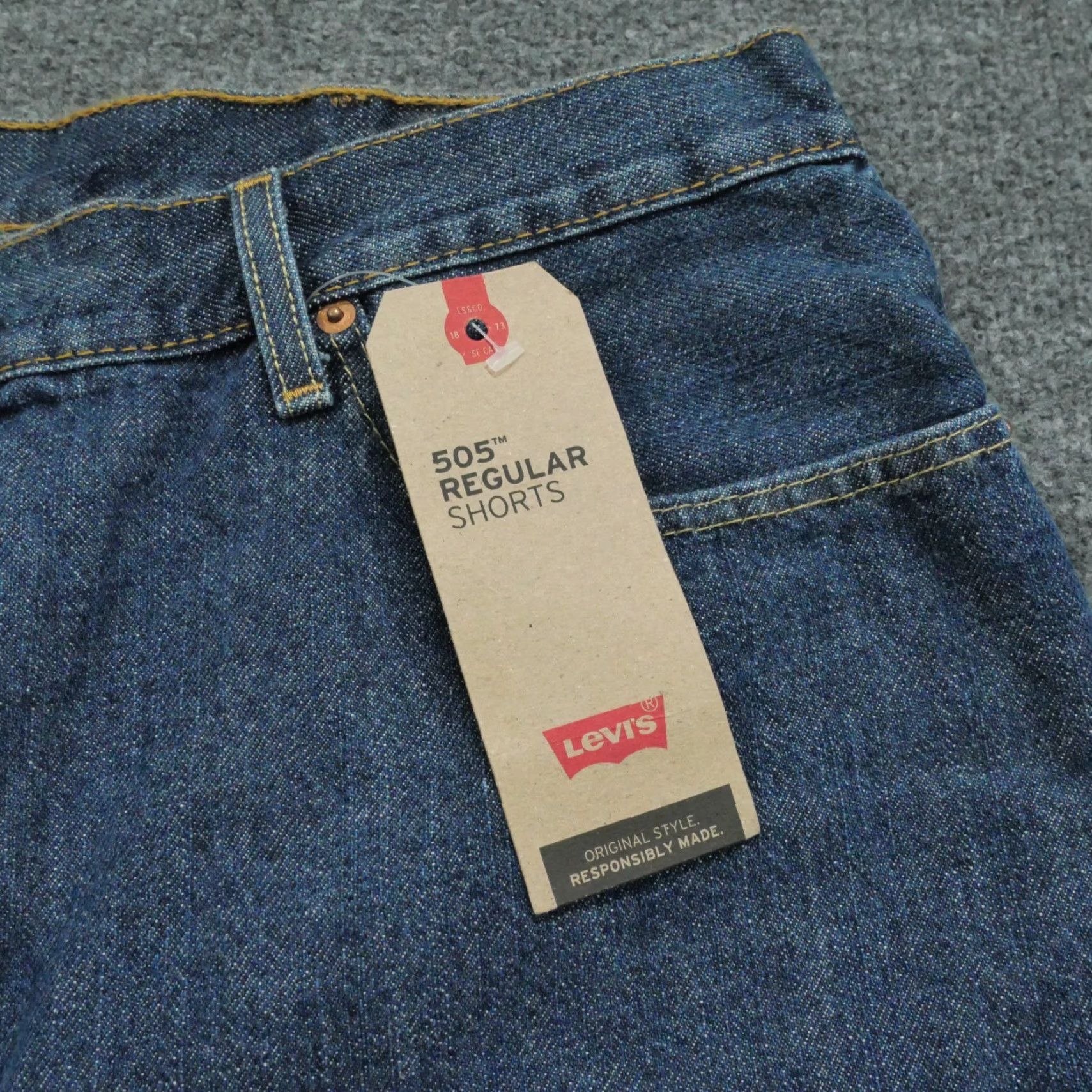 Levi's Levi's 505 Jean Shorts Bermuda Mens 40 Blue Denim Casual 90s Jeans Shorts Regular Fit 5-Pocket Mens Size US 40 / EU 56 - 3 Thumbnail