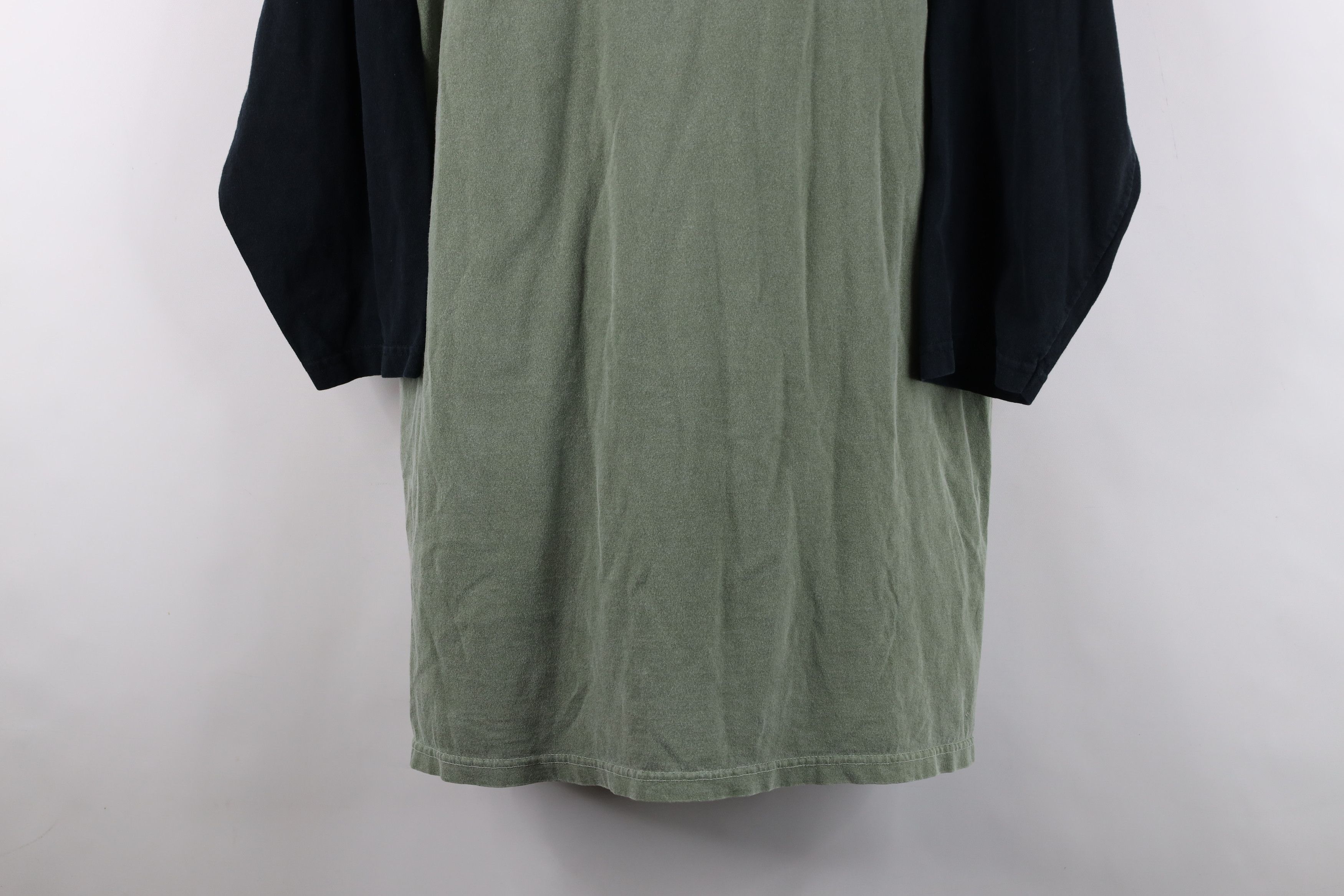 Vintage Vintage 90s Y2K Streetwear 3/4 Sleeve Raglan T-Shirt Green Size US XXL / EU 58 / 5 - 3 Thumbnail