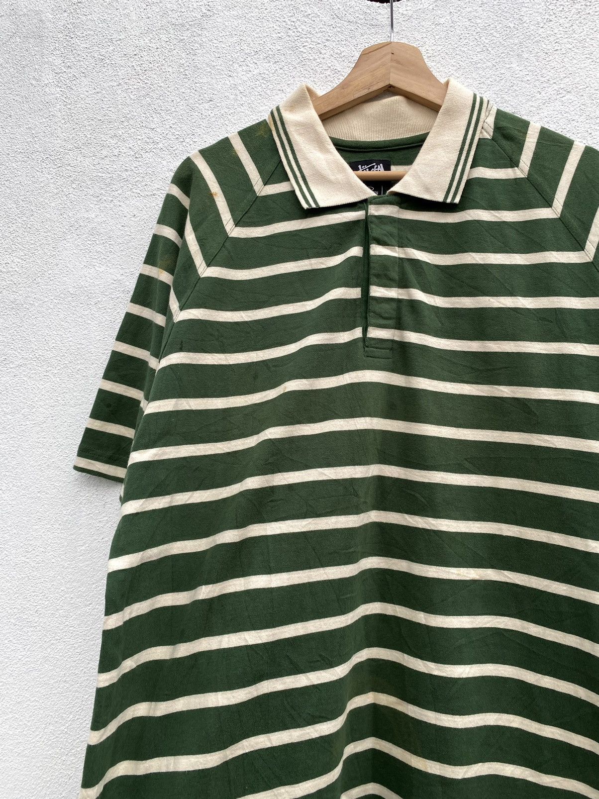 image of Stussy Green Stripe in Green White Stripes, Men's (Size Large)