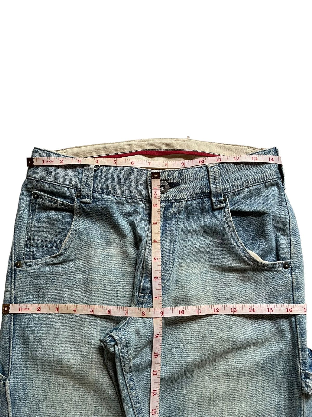 Japanese Brand Vintage Japanese Brand Buckle Back Carpenter Baggy Jeans Size 29" - 11 Thumbnail