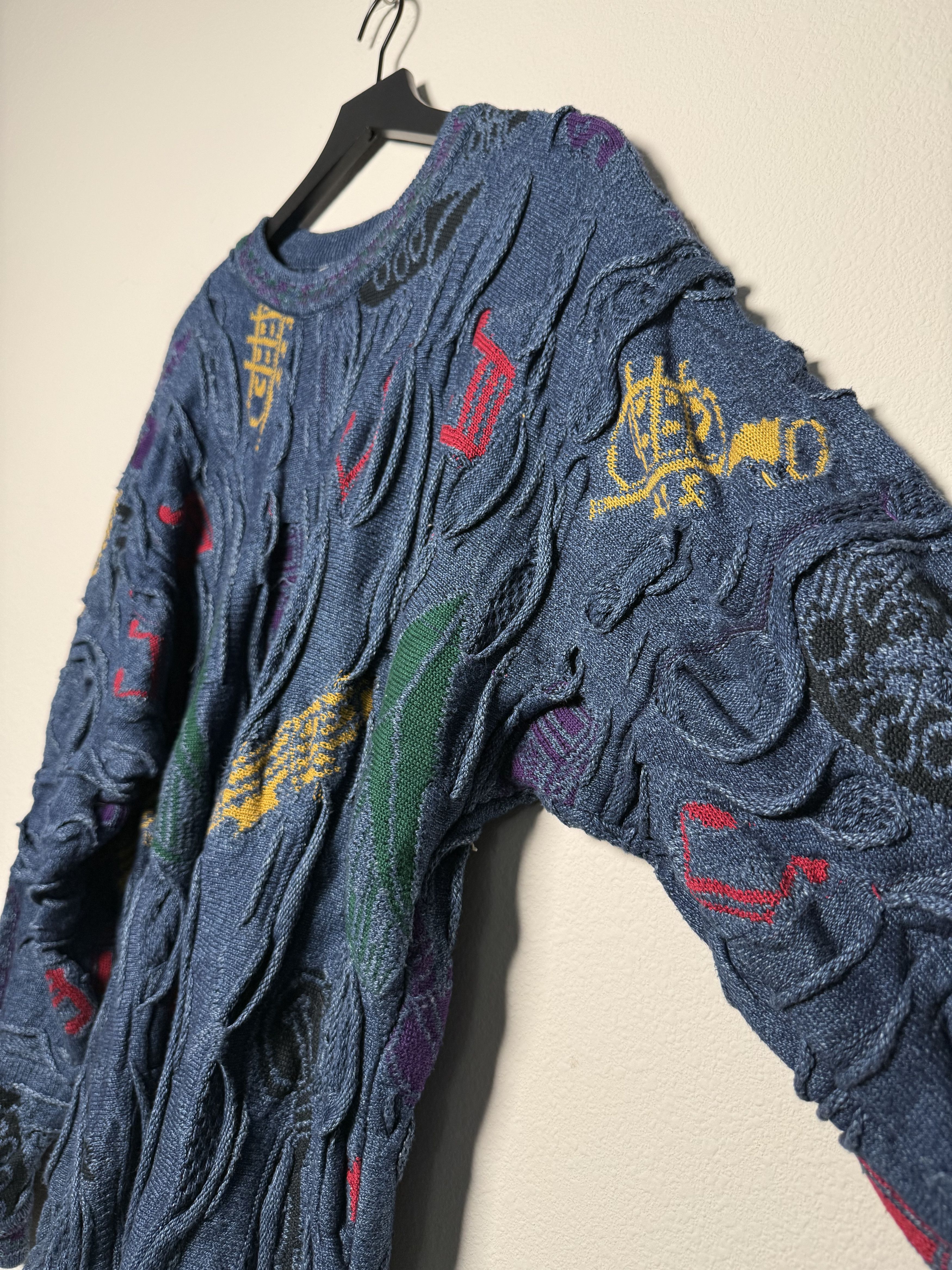 Coogi Mens COOGI Blues Knit Sweater Size US M / EU 48-50 / 2 - 1 Thumbnail