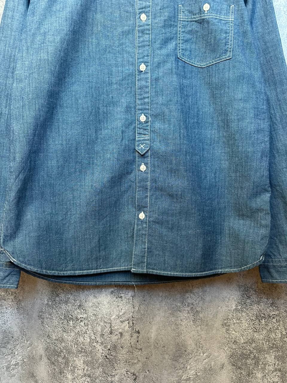 Edwin Edwin Japan Jeans Shirt Button Up Vintage LS Blue Denim Size US L / EU 52-54 / 3 - 8 Thumbnail