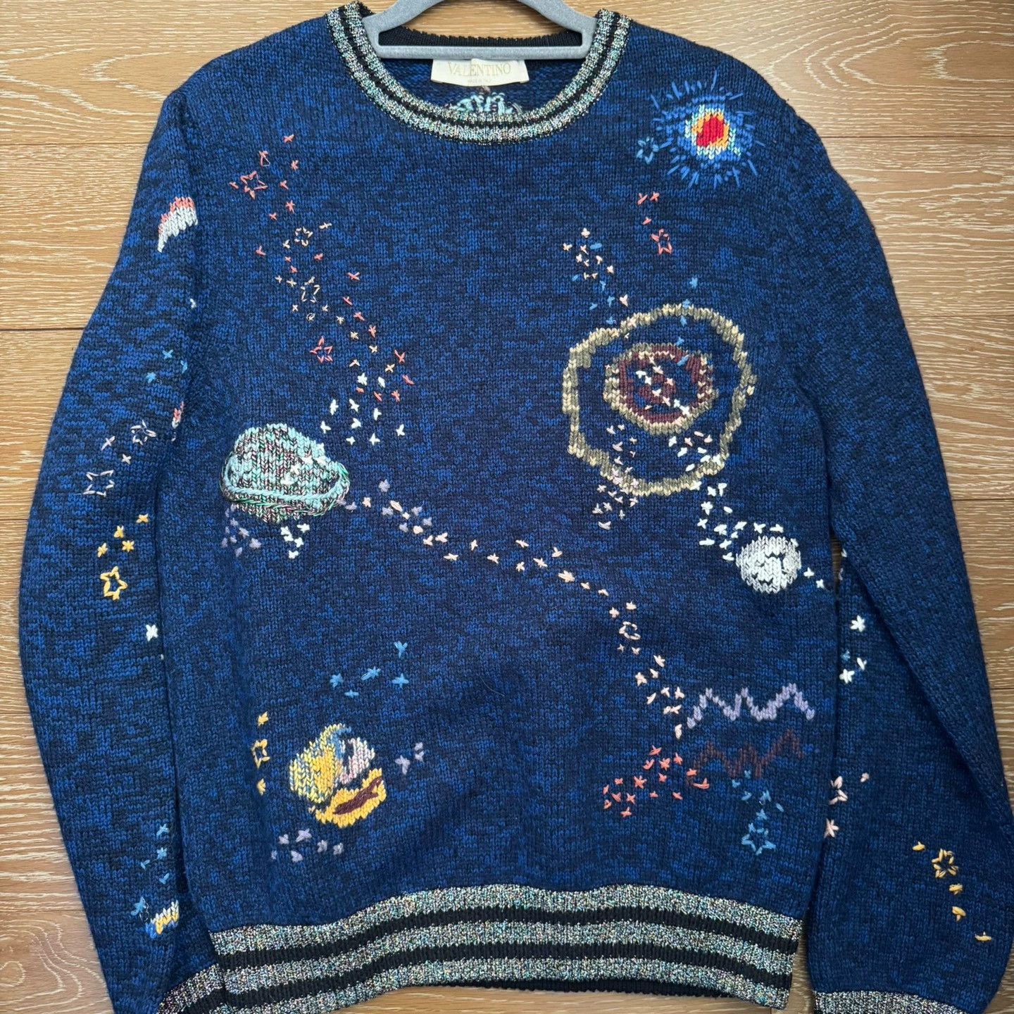 Valentino Valentino High Couture Embroidered Sweater - dmc Size US M / EU 48-50 / 2 - 1 Thumbnail