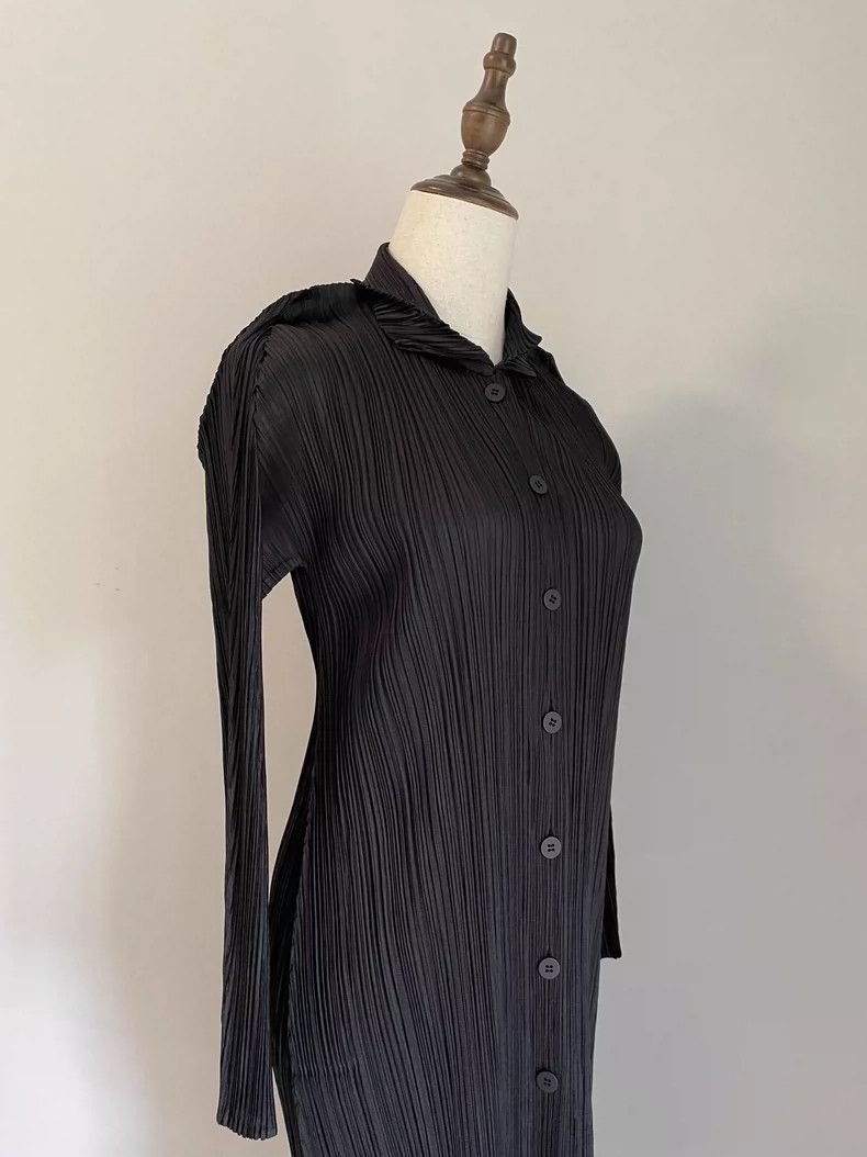 Issey Miyake Issey Miyake size:2 Black folding small lapel long-sleeved Size M / US 6-8 / IT 42-44 - 5 Thumbnail