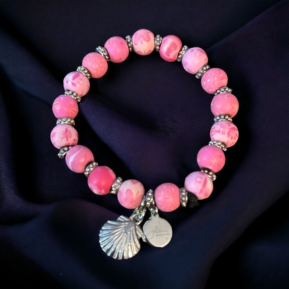 Other Jilzara pink clay bead seashell charm bracelet Size ONE SIZE - 1 Thumbnail
