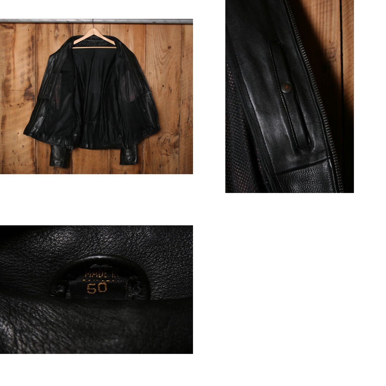 Vintage Vintage Heavy Black Leather Motorcycle Jacket Men's Sz. 50 (Missing Liner) Jacket Mens 50 Black Leather Motorcycle Vintage Size US M / EU 48-50 / 2 - 9 Thumbnail