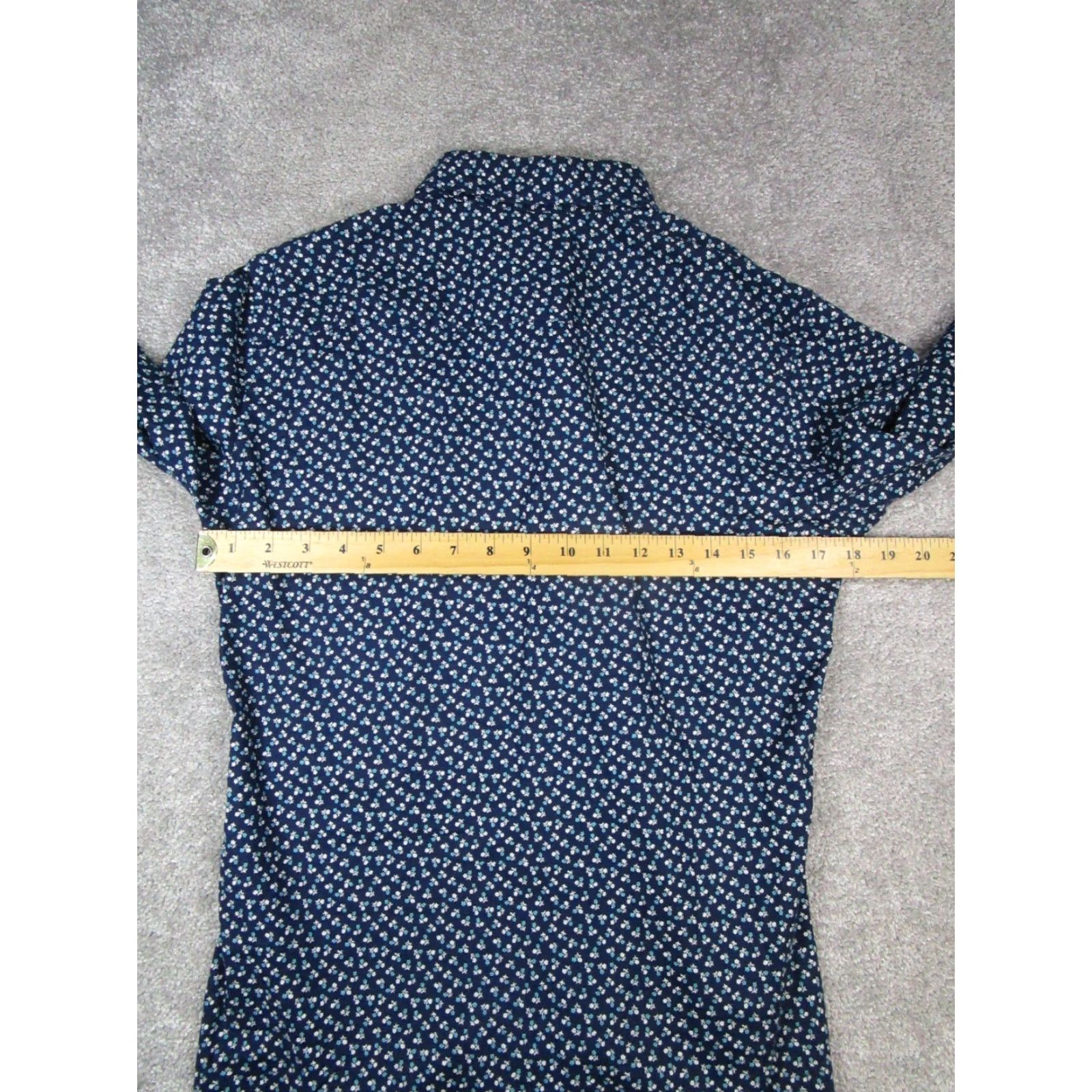 Bonobos Bonobos Shirt Mens XS Short Blue White Green Cotton Floral Button Up Size US XS / EU 42 / 0 - 5 Thumbnail
