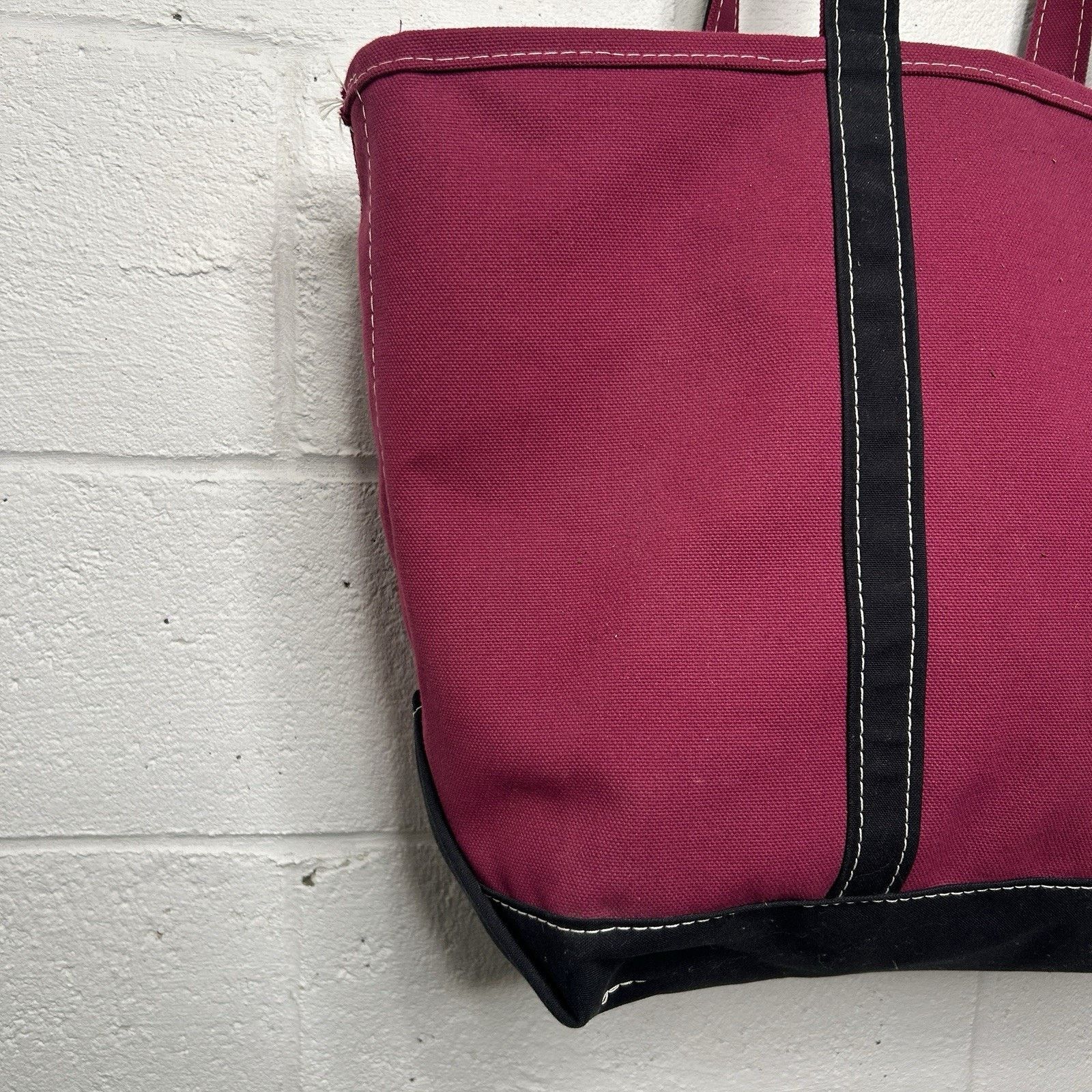L.L. Bean L.L. Bean Two-Tone Boat & Tote Bag “Magenta Black” Size ONE SIZE - 3 Thumbnail