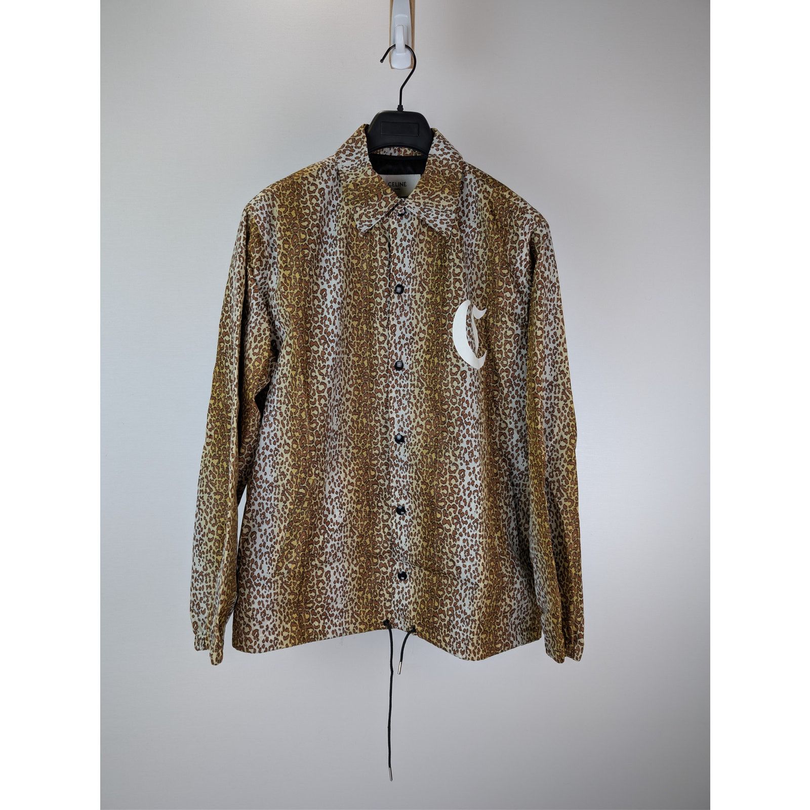 Celine o1rshd1 Leopard Print Nylon Coach Button Up Shirt in Multi Size US S / EU 44-46 / 1 - 1 Thumbnail