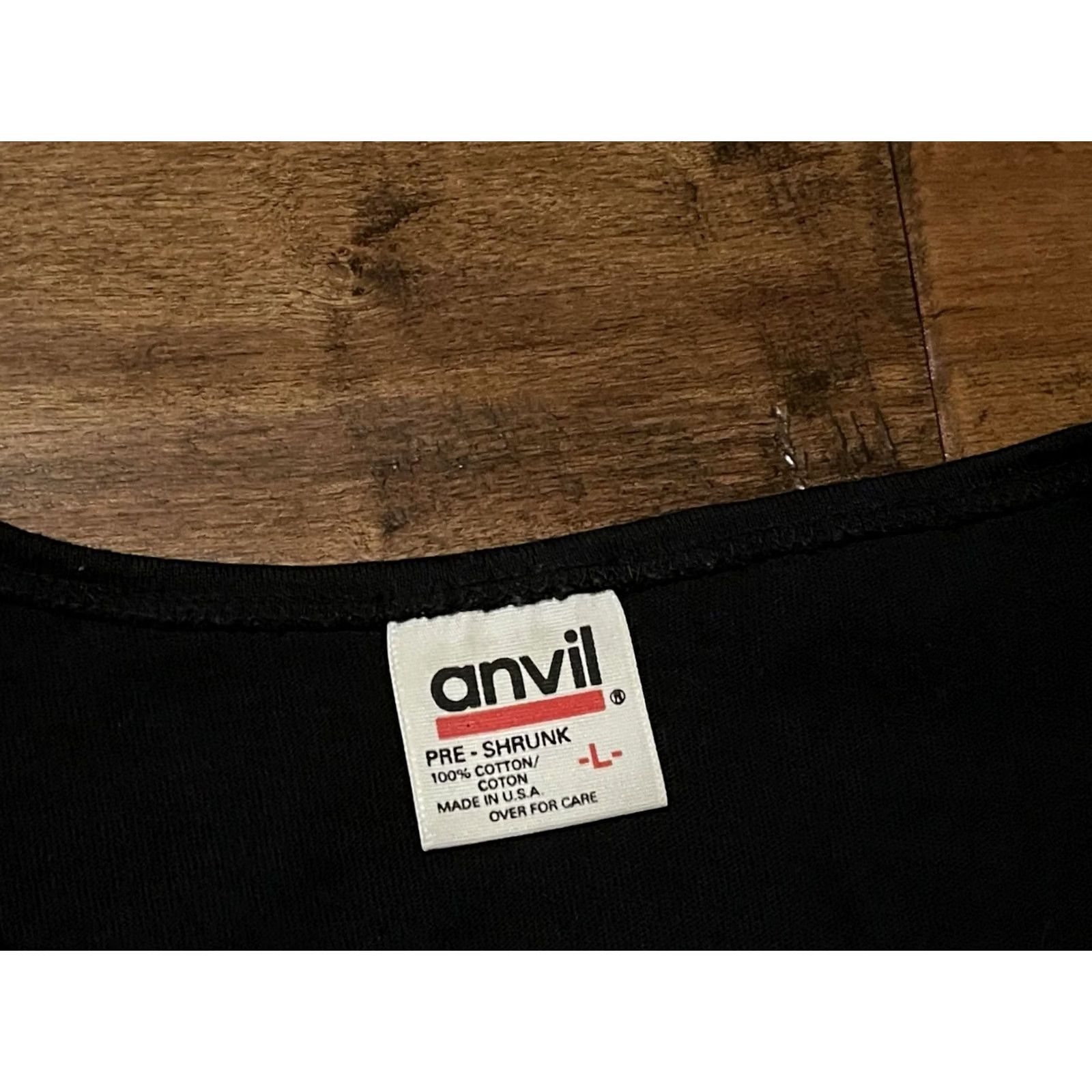 Anvil VINTAGE Anvil T-Shirt Cat Black Single Stitch Made in USA Adult Large Shirts Mens USA 1990s Black Cat – Stitch Vintage 90s Size US L / EU 52-54 / 3 - 3 Thumbnail