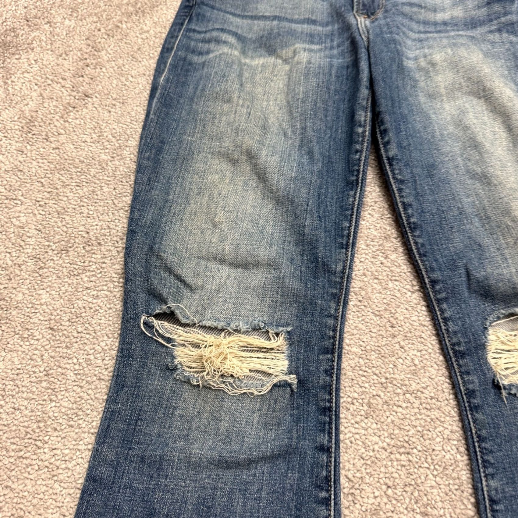 Frame VINTAGE Frame Le Crop Mini Boot Denim Jeans Womens 25 Blue Distressed Casual Blank Size 42" / US 20 - 4 Thumbnail