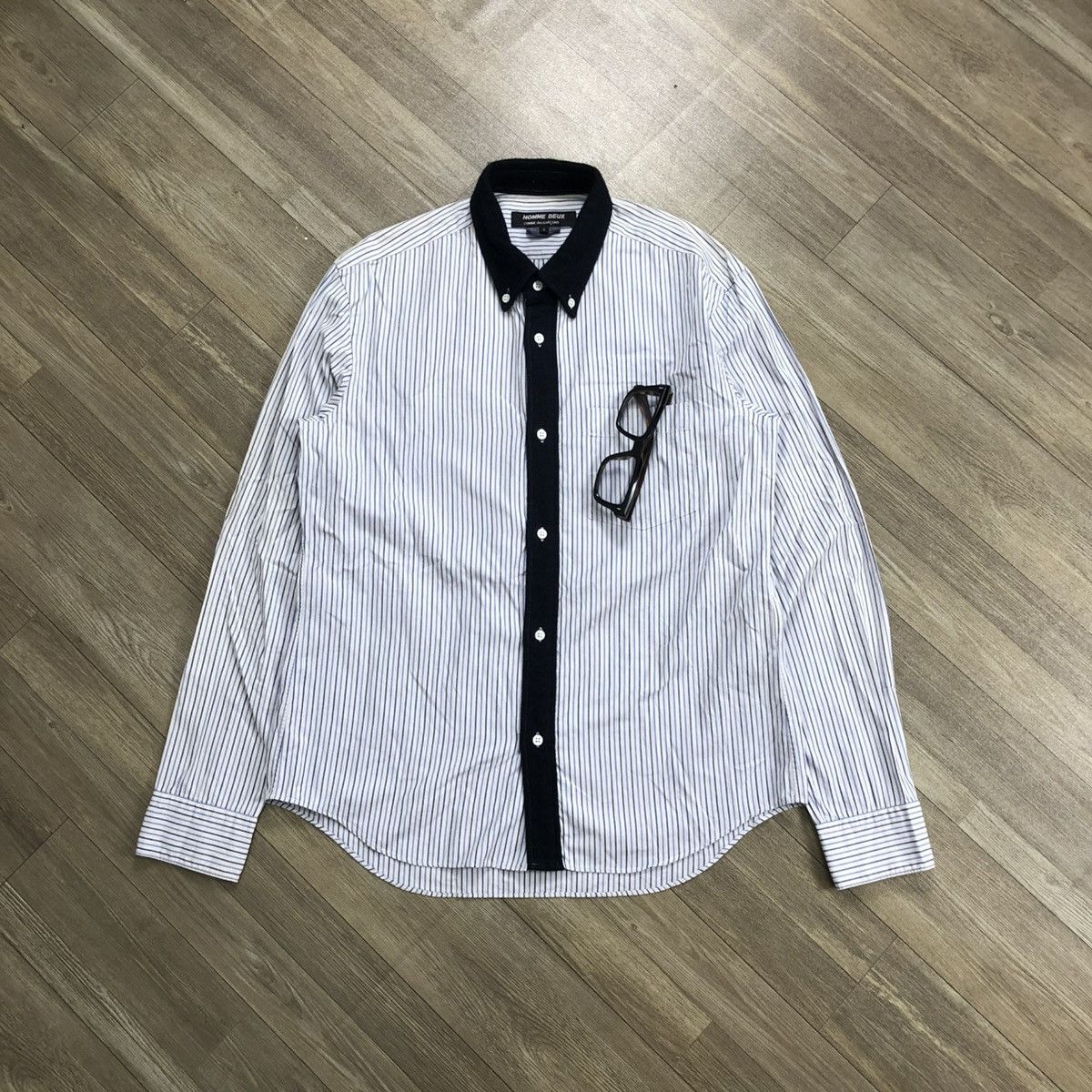 Comme des Garcons Homme Deux AW11 Comme des Garcons Homme Deux CDG Striped Shirt Designer Size US S / EU 44-46 / 1 - 1 Thumbnail