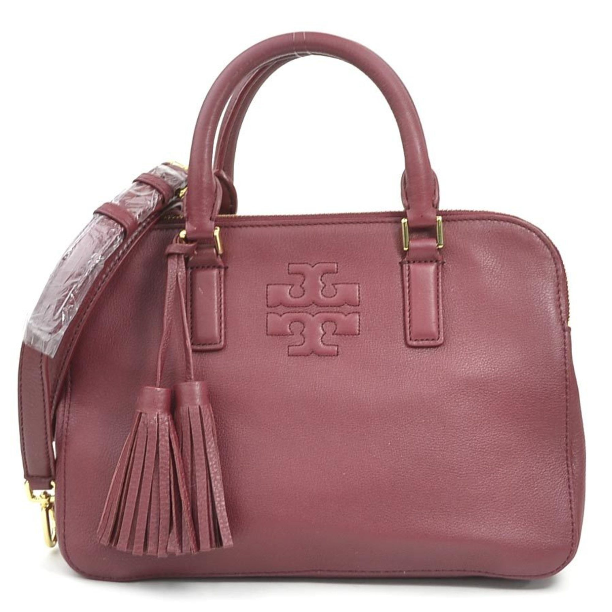 Tory Burch Tory Burch Women's Leather Handbag Shoulder Bag Wine Red (h31493a) Size ONE SIZE - 1 Thumbnail