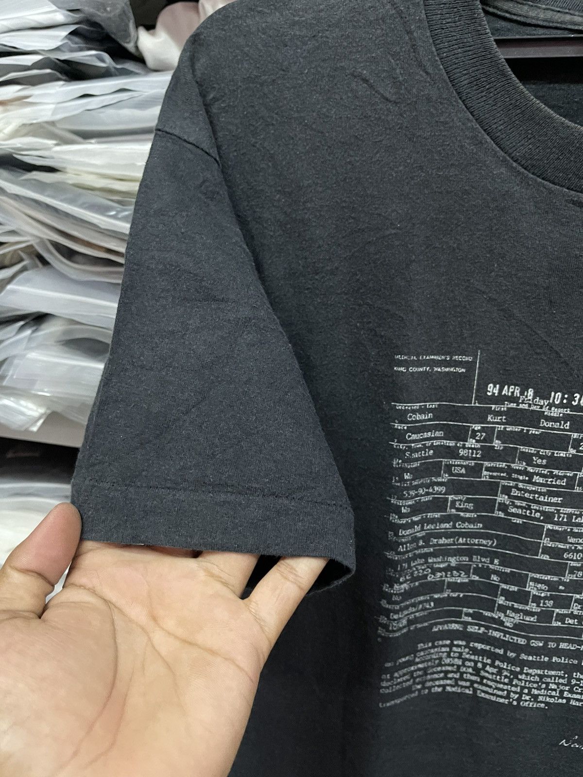 Vintage Vintage Medical Examiner's Record Kurt Donald Cobain🔥🔥🔥 Size US L / EU 52-54 / 3 - 5 Thumbnail