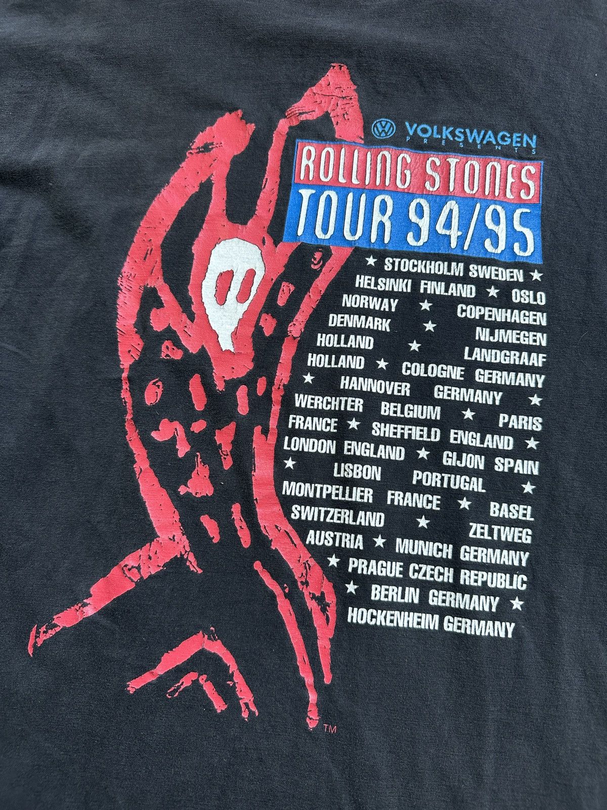 Band Tees OG 1994/95 Rolling Stones Voodoo Lounge Tour band rock tee Size US XL / EU 56 / 4 - 6 Thumbnail