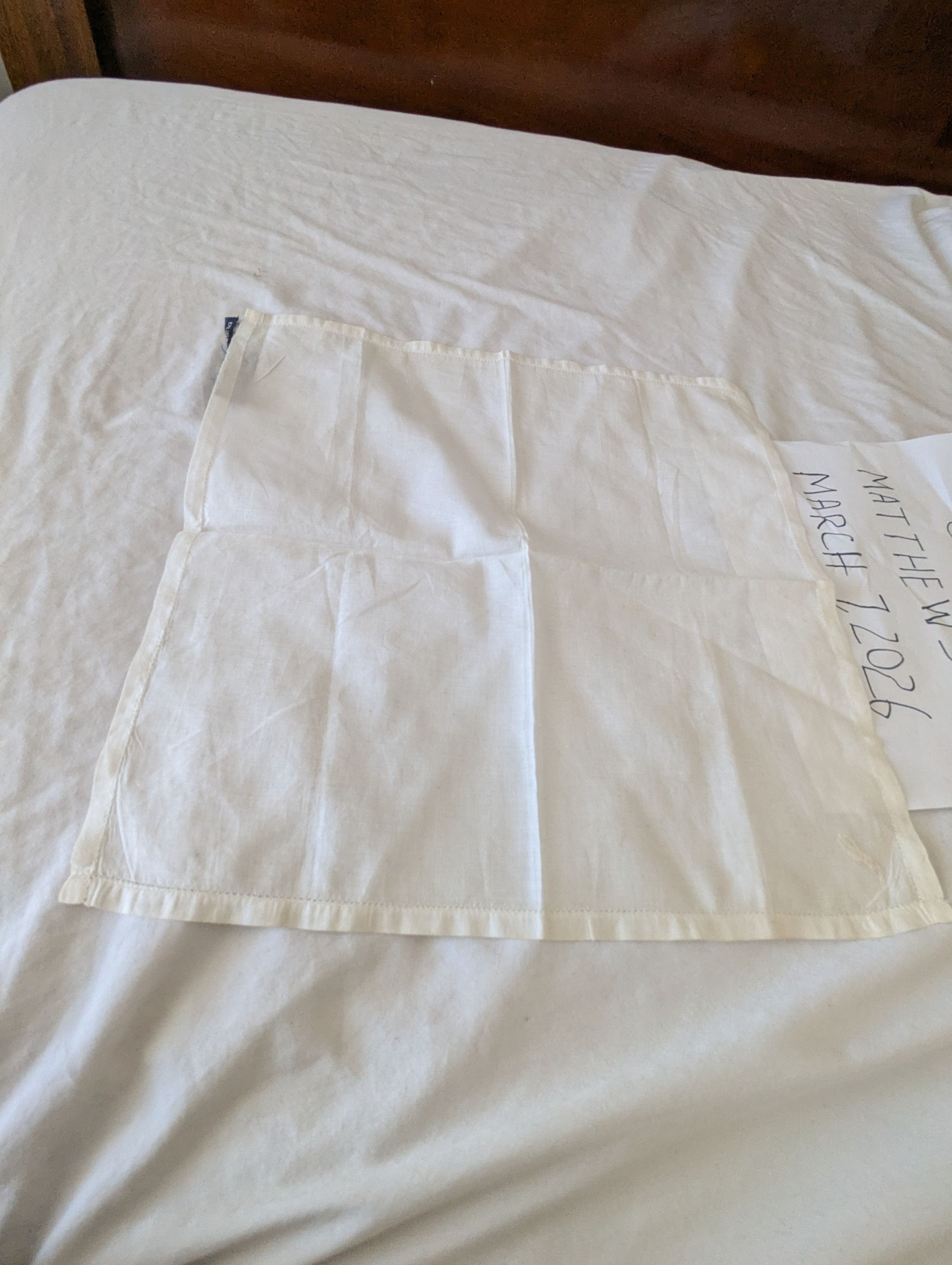 Polo Ralph Lauren White Linen pockets quare Size ONE SIZE - 2 Thumbnail